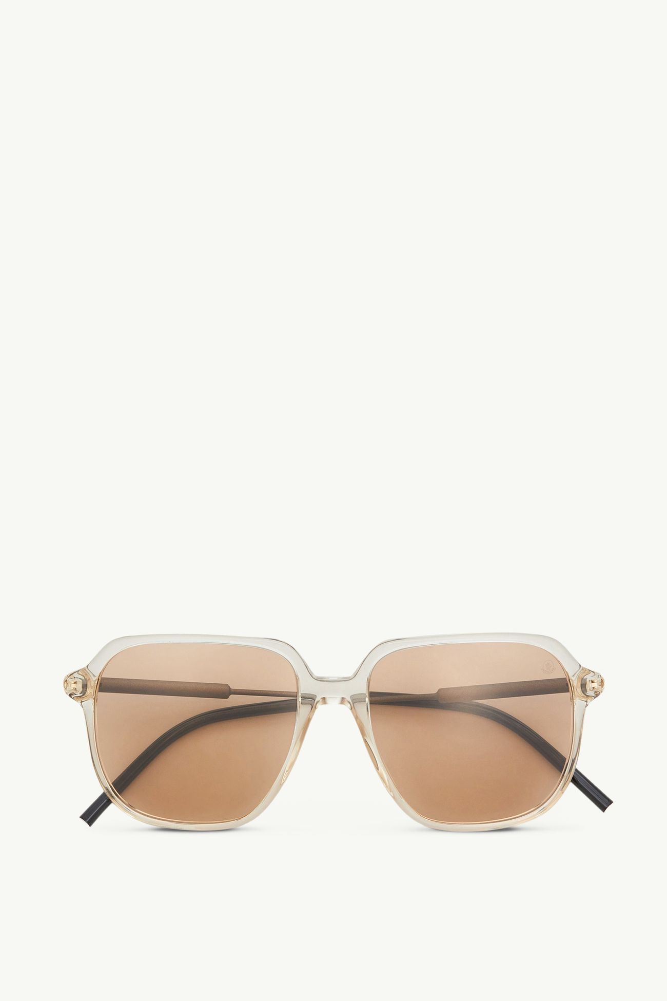 Cylin Pilotensonnenbrille TRANSPARENT GLÄNZEND CREMEFARBEN Moncler 0