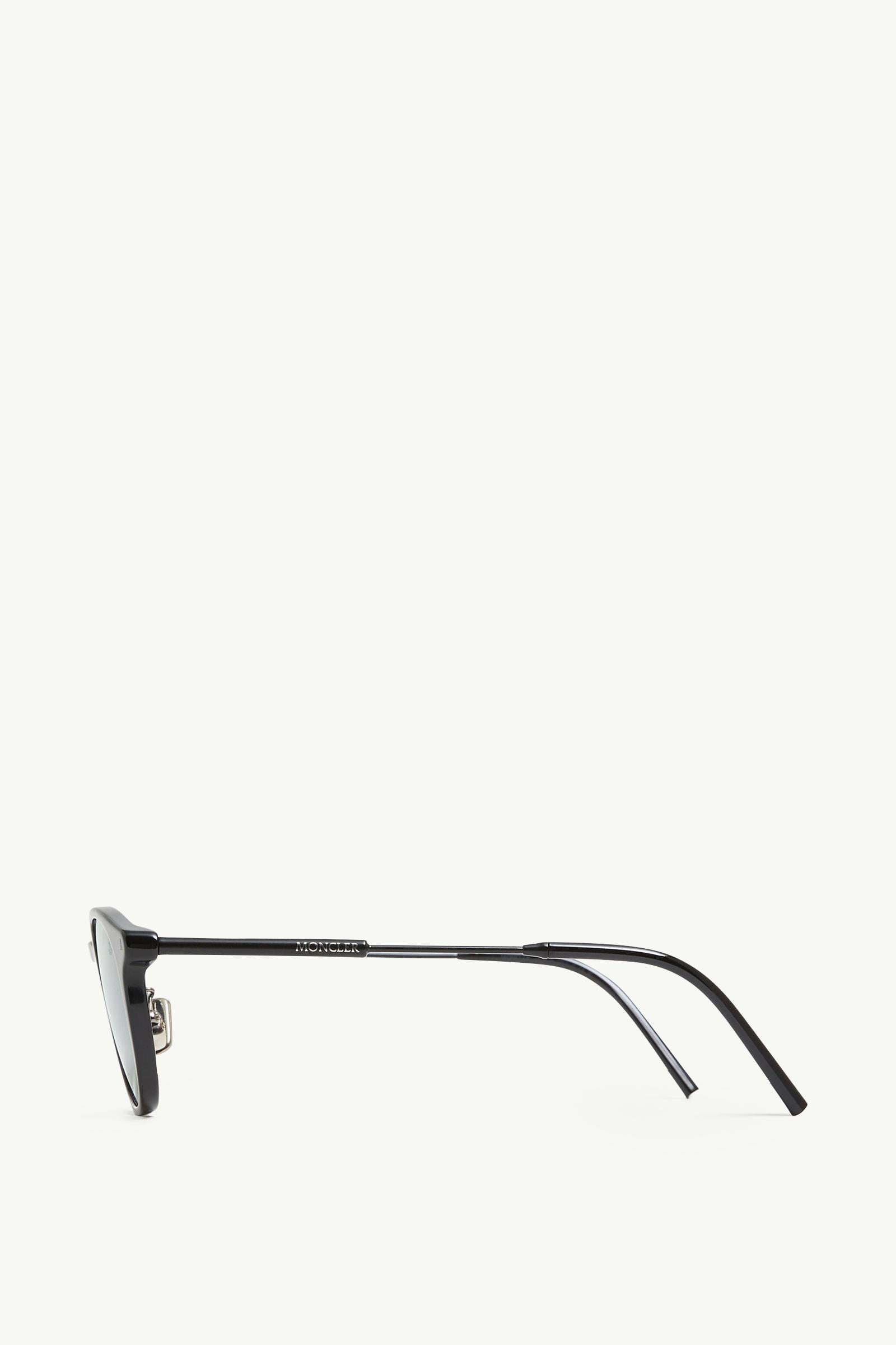 ★MONCLER直営店★Barbb ラウンドサングラス Shiny Black Barbb Round Sunglasses - Sunglasses for Men