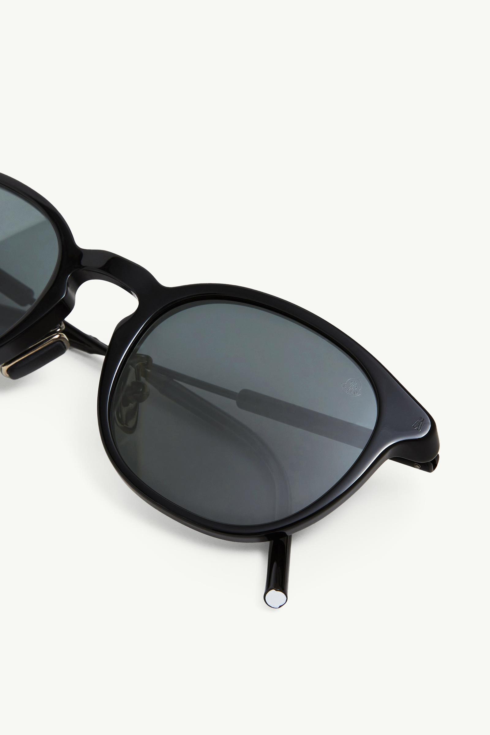 ★MONCLER直営店★Barbb ラウンドサングラス Shiny Black Barbb Round Sunglasses - Sunglasses for Men