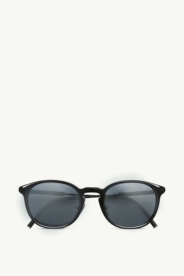 Barbb runde Sonnenbrille Glänzend Schwarz Moncler 0