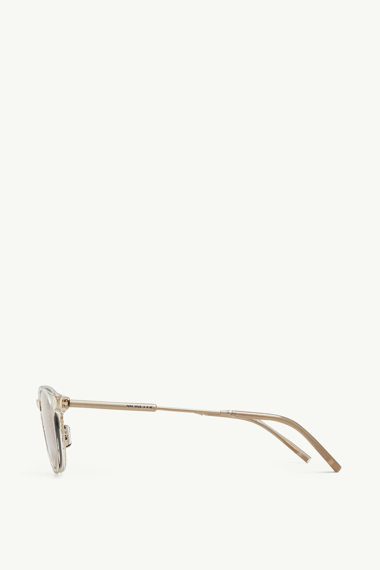 Barbb runde Sonnenbrille TRANSPARENT GLÄNZEND CREMEFARBEN Moncler 2