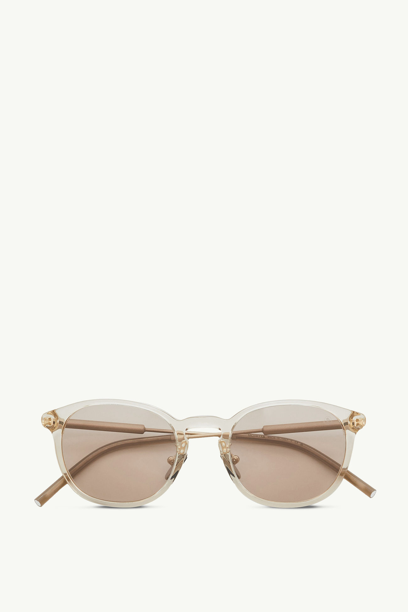 Barbb runde Sonnenbrille TRANSPARENT GLÄNZEND CREMEFARBEN Moncler 0