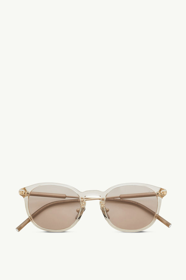 Lunettes de soleil rondes Barbb BLANC CASSÉ TRANSPARENT BRILLANT Moncler 0