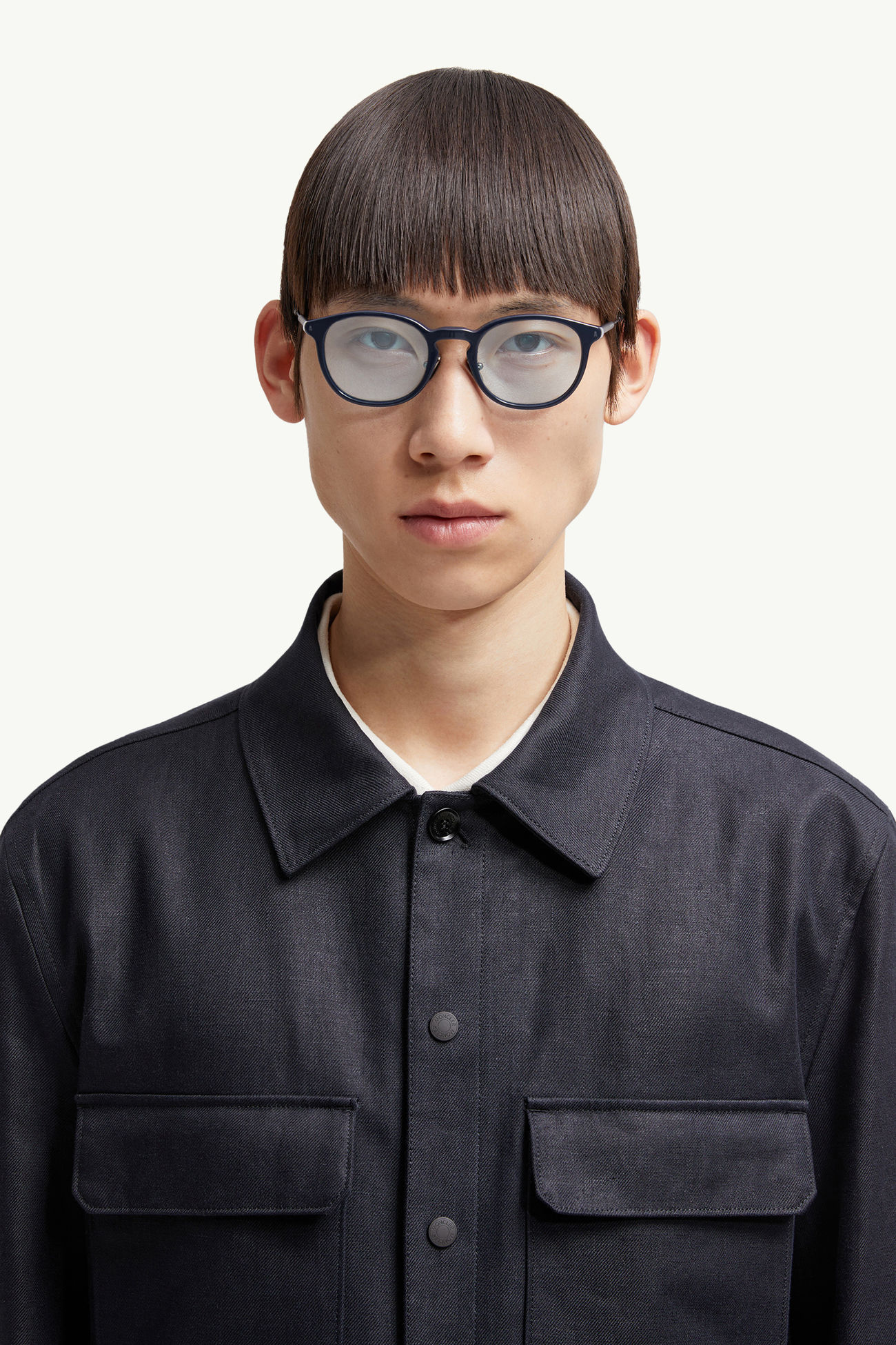 Barbb runde Sonnenbrille GLÄNZENDES DUNKELBLAU Moncler 1