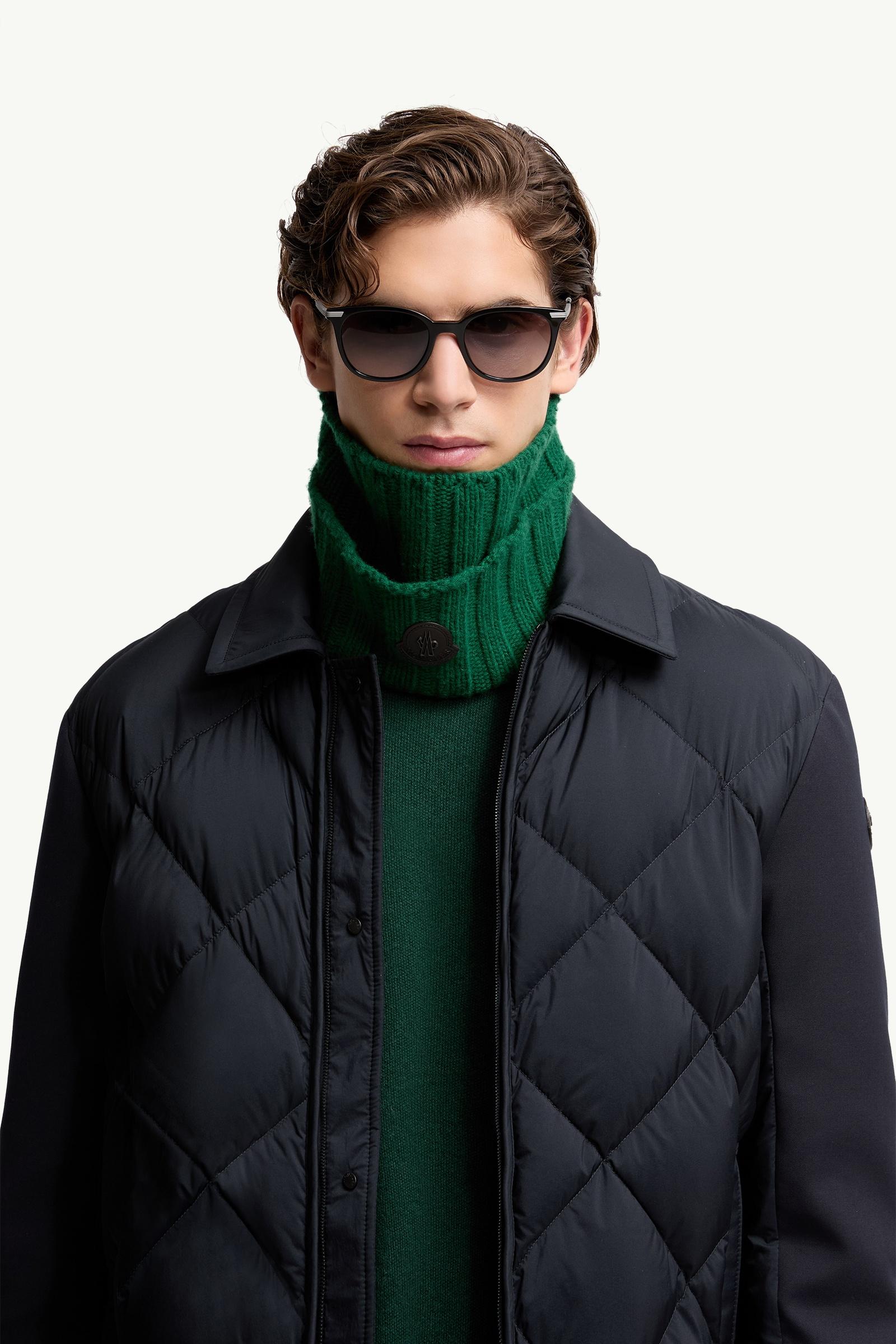 Shiny Black Korra Oval Sunglasses - Sunglasses for Men | Moncler US