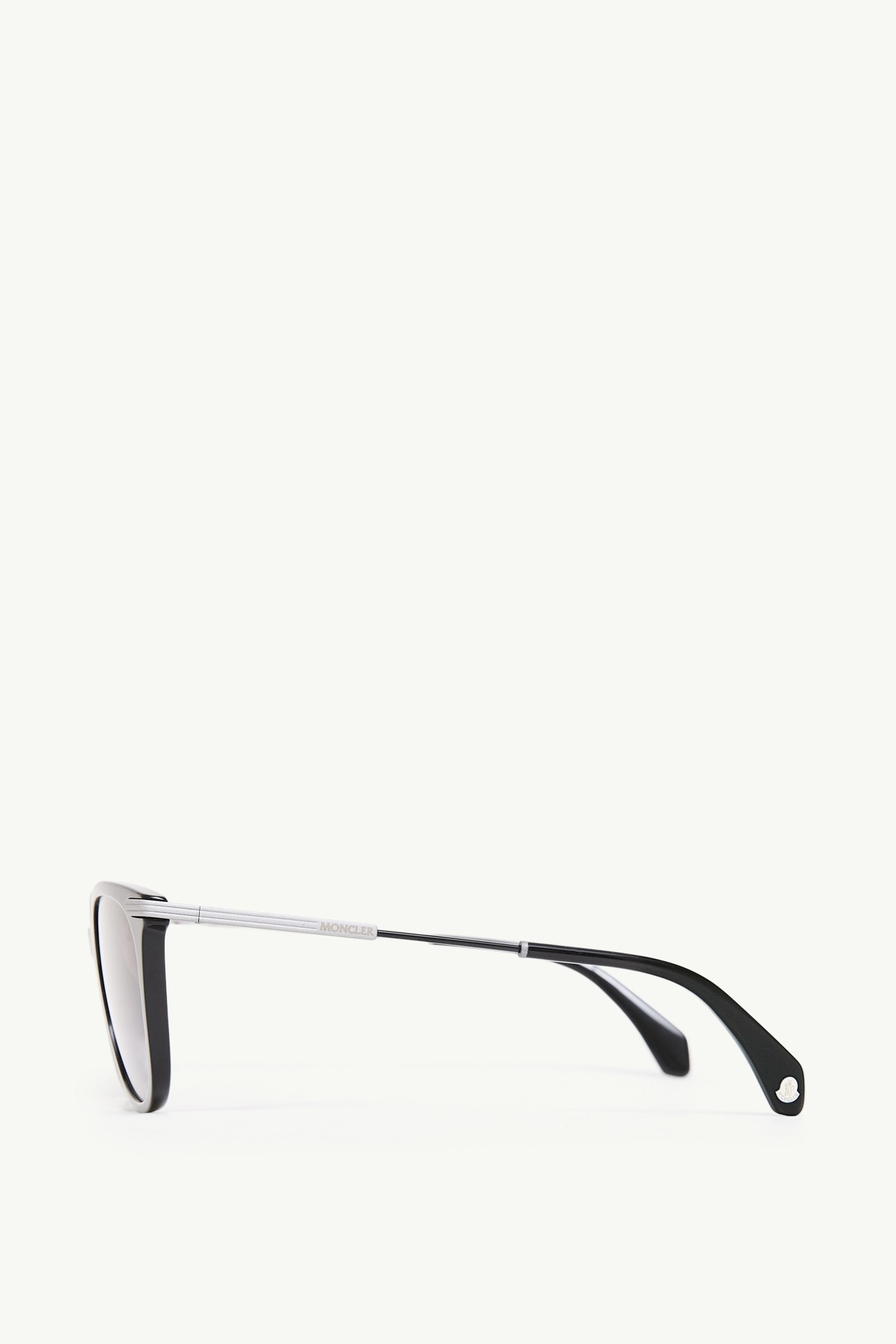 Korra ovale Sonnenbrille Genderneutral Glänzend Schwarz Moncler 3