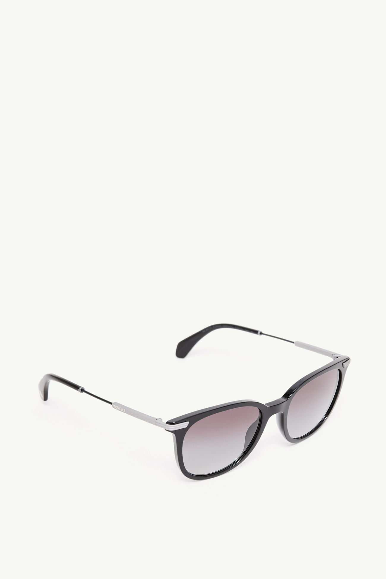 Korra ovale Sonnenbrille Genderneutral Glänzend Schwarz Moncler 4