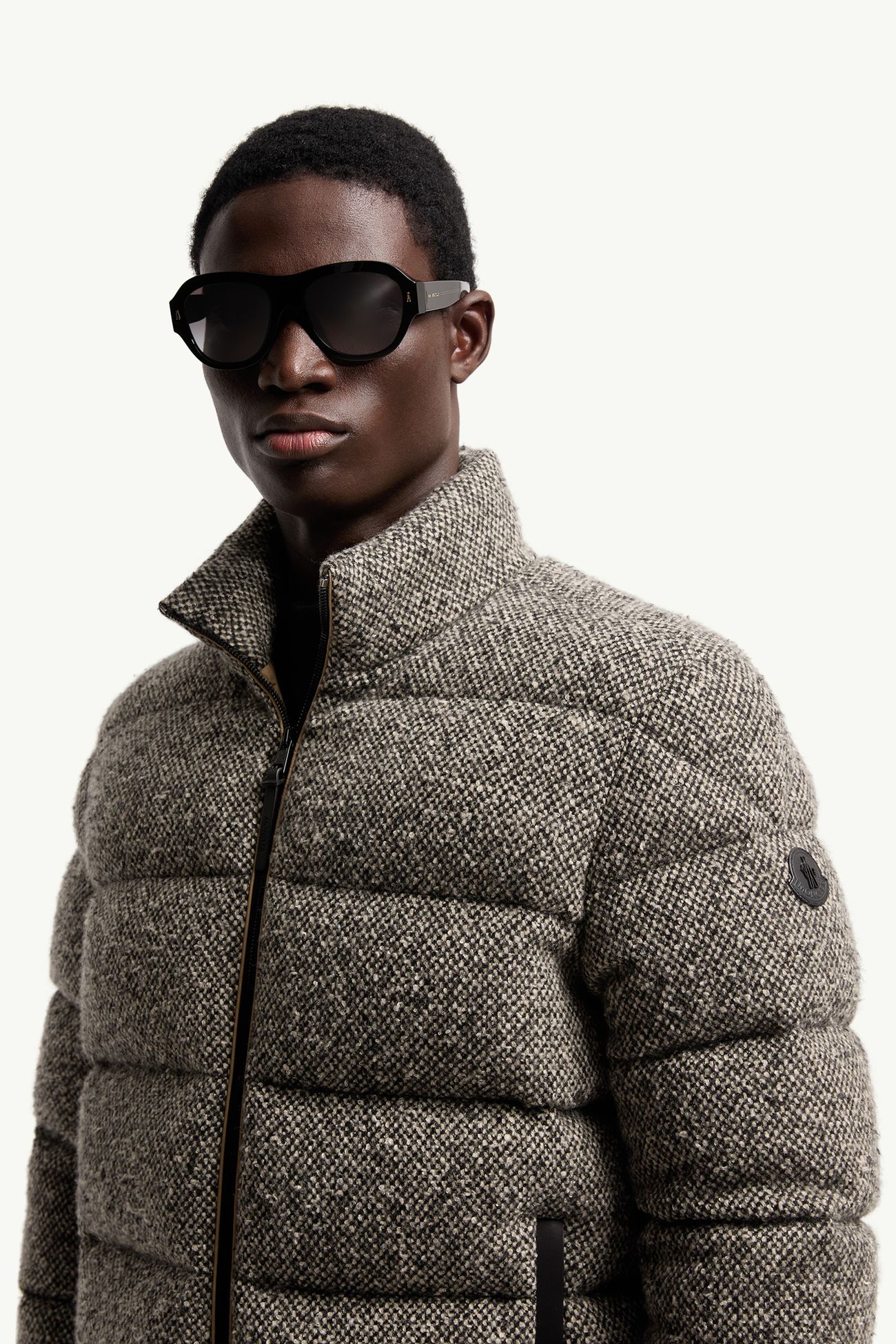 Elevane長方形太陽眼鏡 中性 亮黑色 Moncler 2