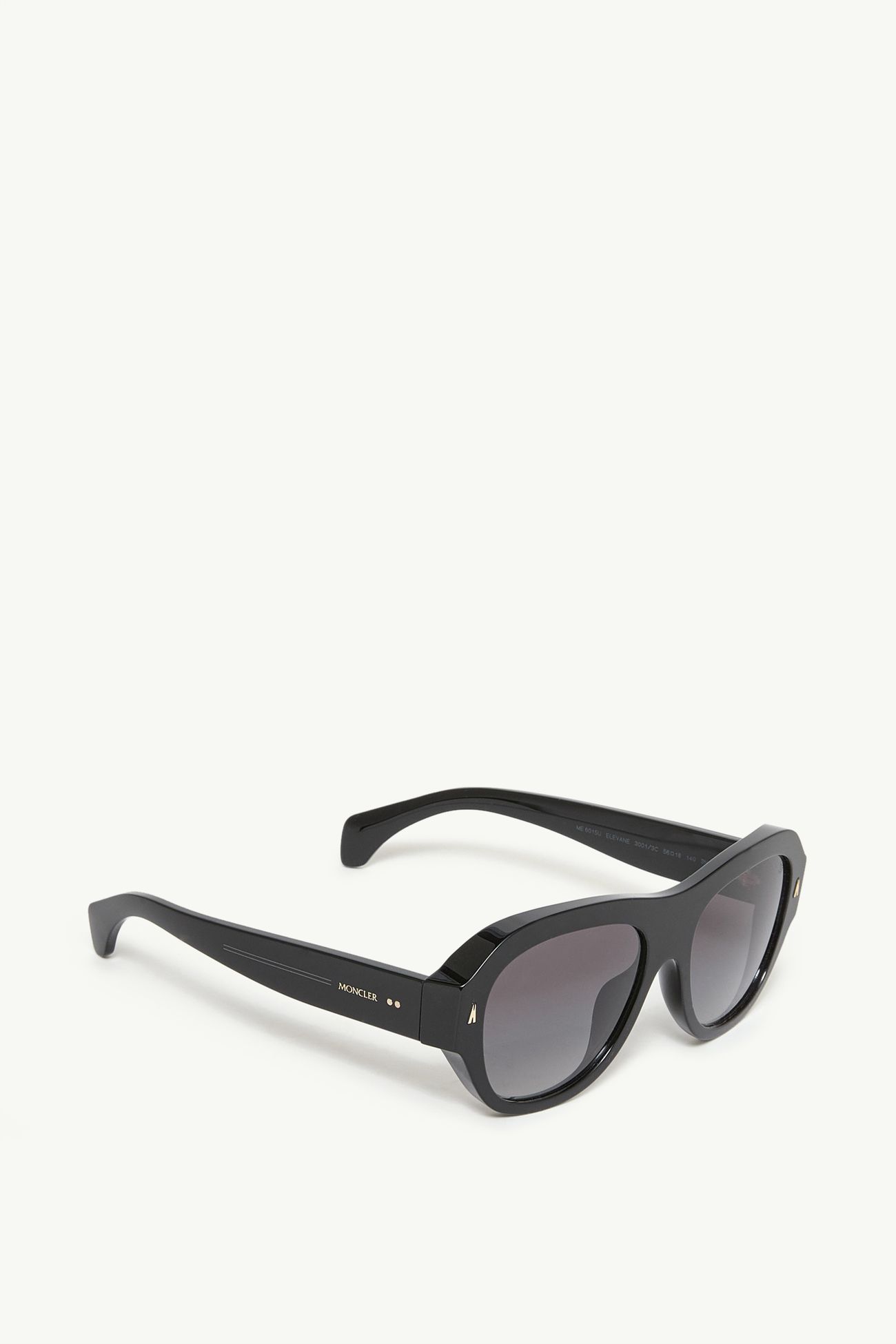 Gafas de sol rectangulares Elevane De Género Neutro Negro Brillante Moncler 4