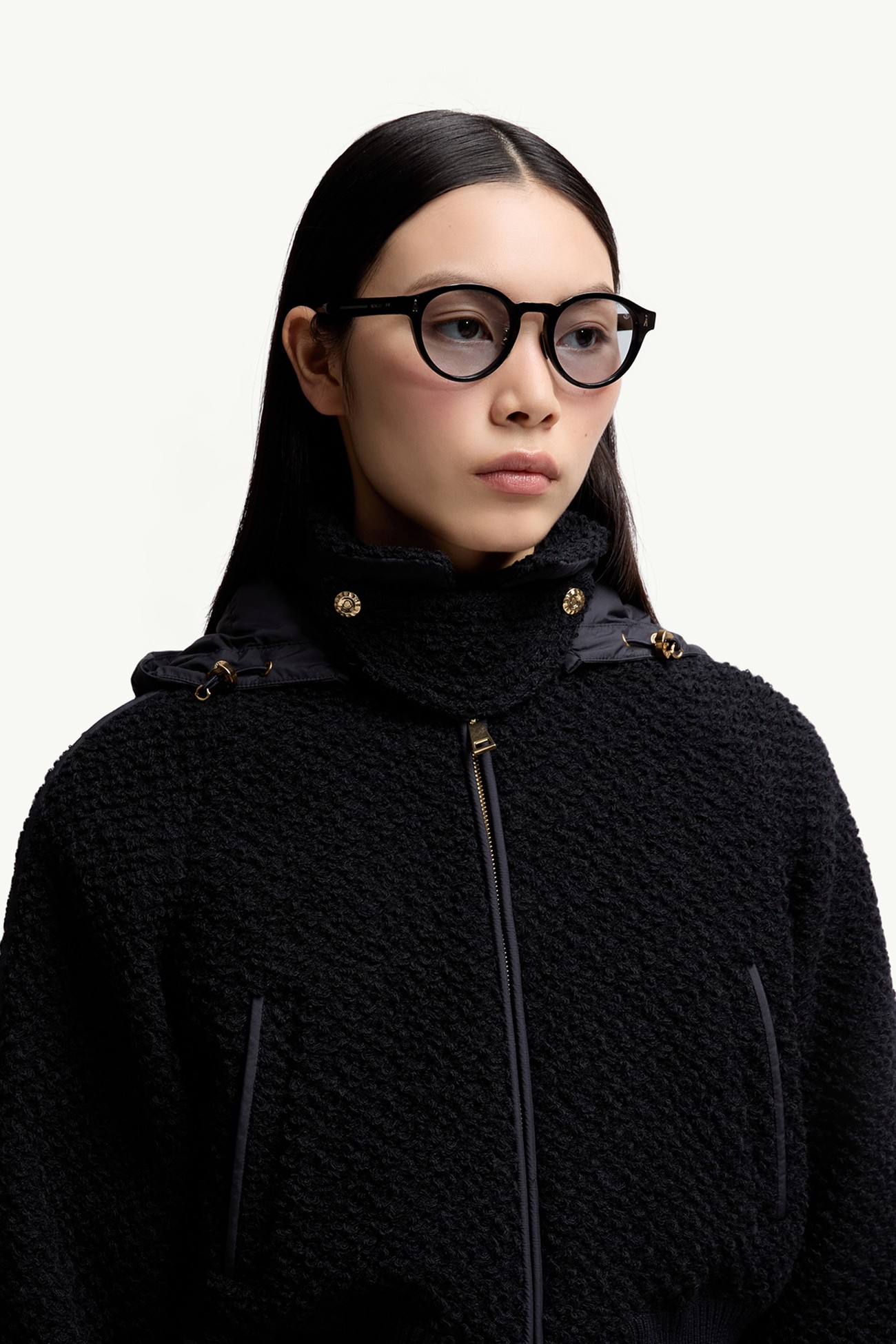 Lunettes de soleil rondes Ember Mixte Noir Brillant Moncler 2