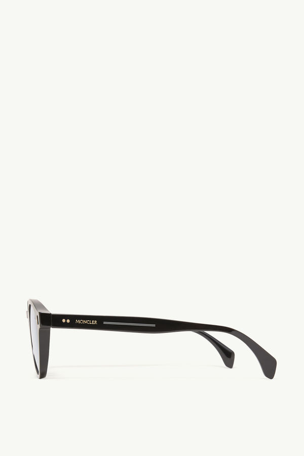 Lunettes de soleil rondes Ember Mixte Noir Brillant Moncler 3