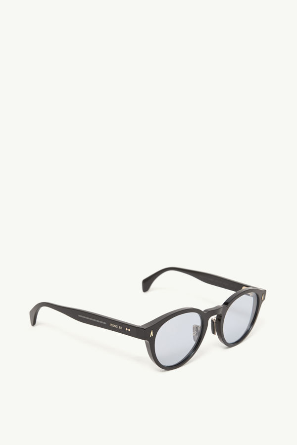 Lunettes de soleil rondes Ember Mixte Noir Brillant Moncler 4