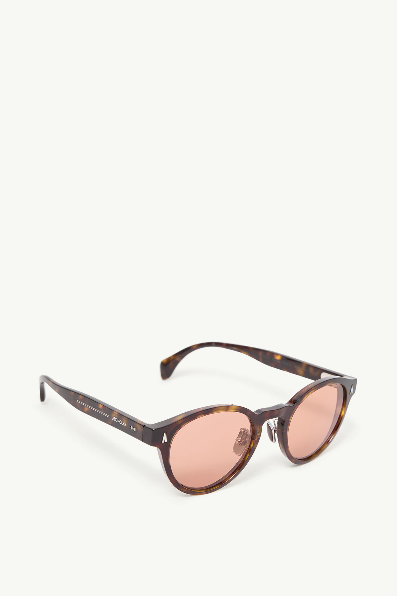 Ember runde Sonnenbrille Genderneutral Havanna Moncler 4