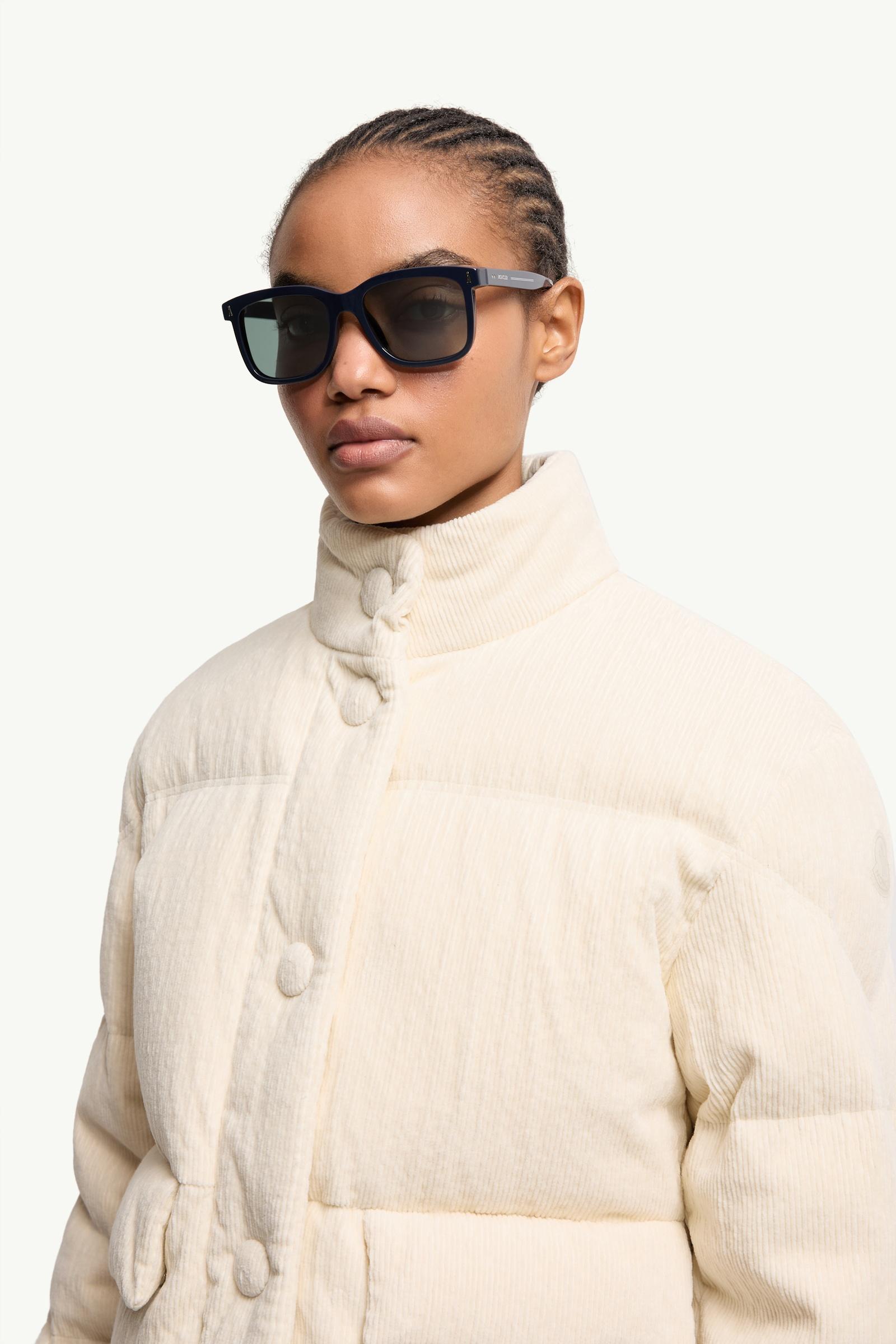 正規Moncler　ハンガー　２セット Dark Blue Valaire Rectangular Sunglasses - Sunglasses for Men