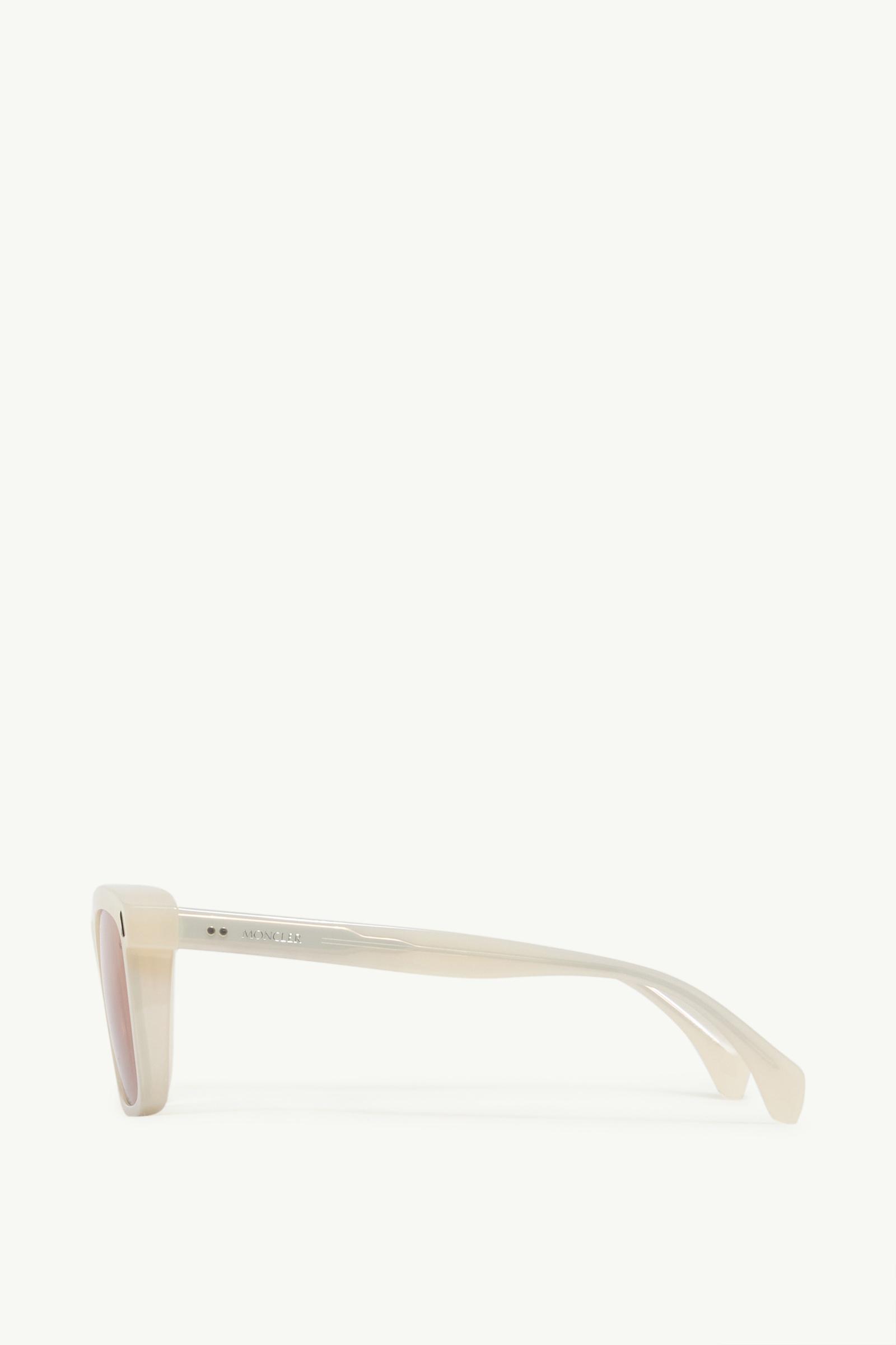 Shiny Opaline Vanilla Valaire Rectangular Sunglasses - Sunglasses