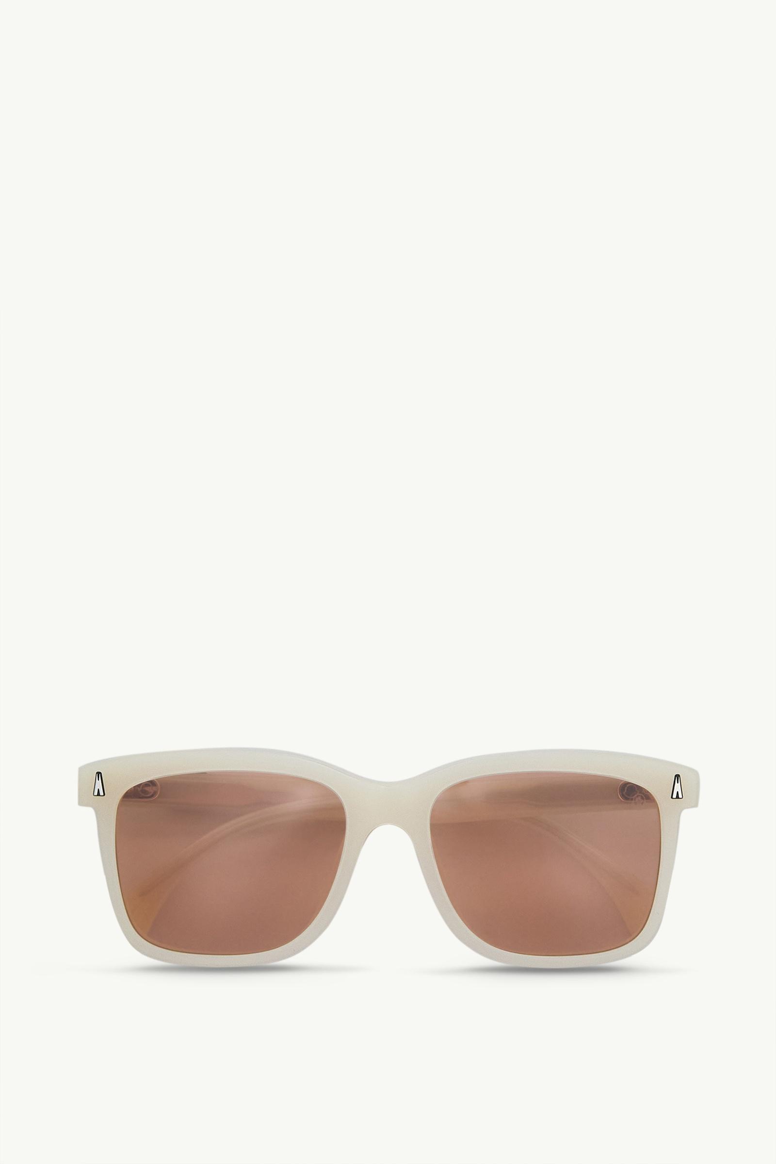 Shiny Opaline Vanilla Valaire Rectangular Sunglasses - Sunglasses