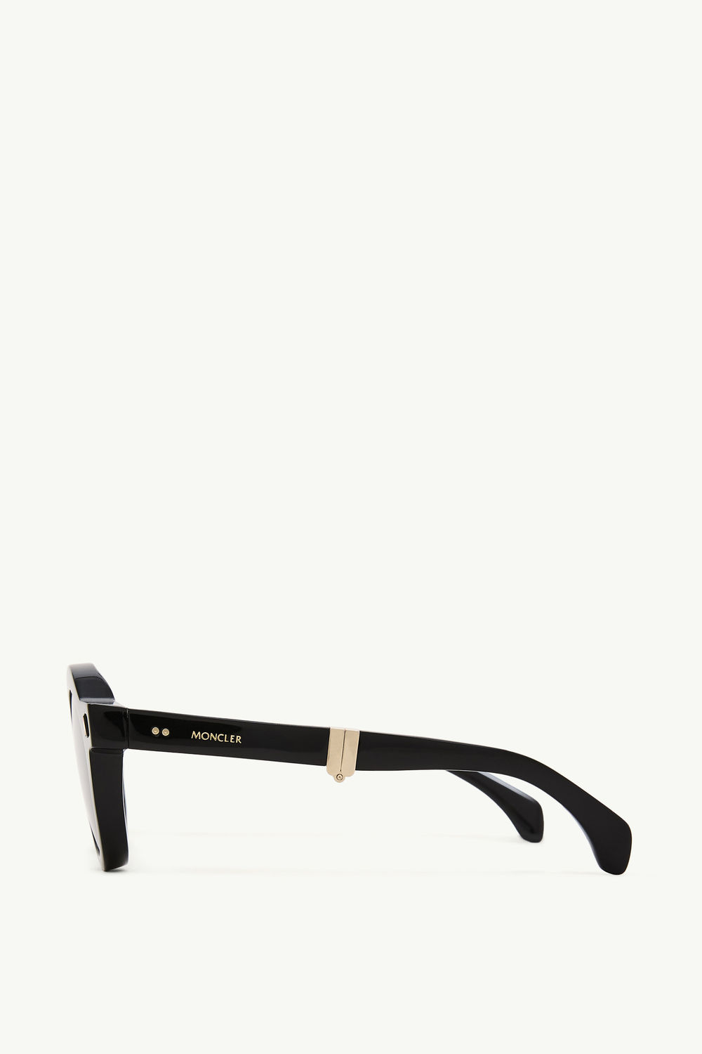 Lunettes de soleil rondes Glisse Mixte Noir Brillant Moncler 3