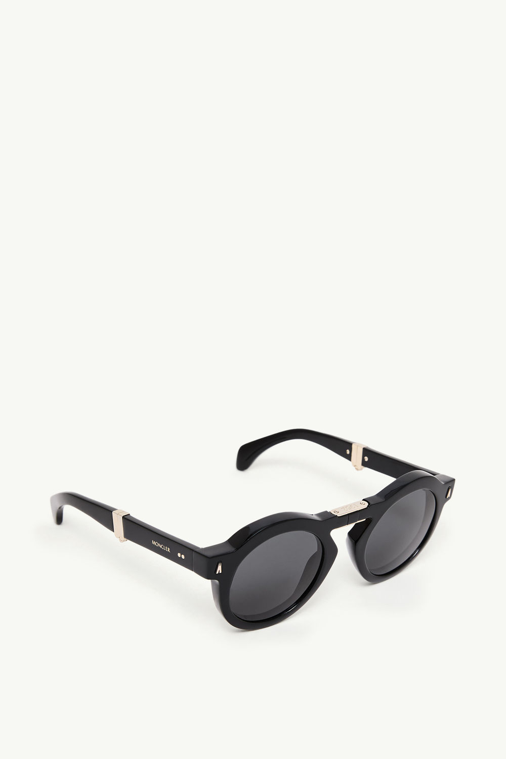 Lunettes de soleil rondes Glisse Mixte Noir Brillant Moncler 4