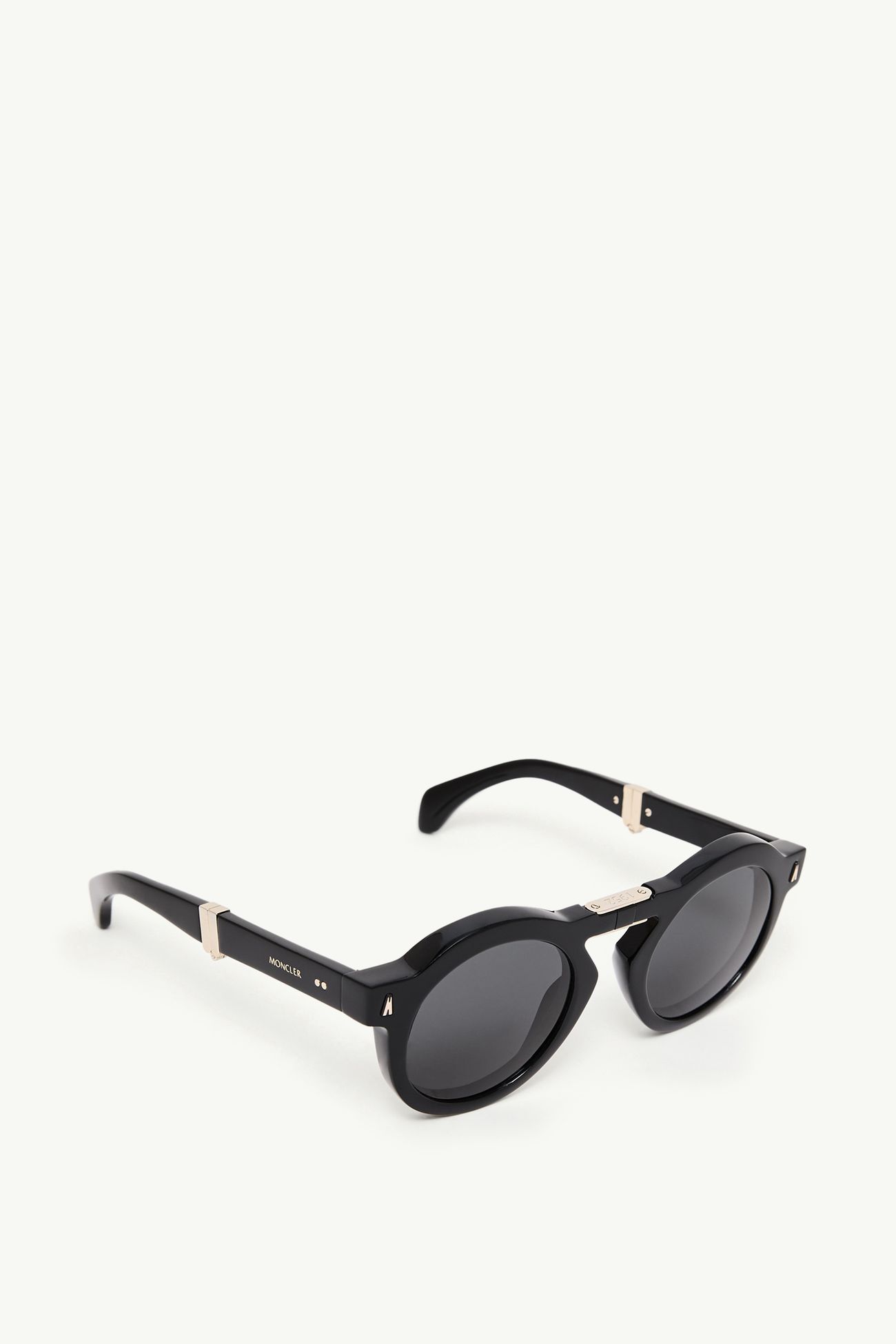 Occhiali da Sole Rotondi Glisse Gender Neutral Nero Brillante Moncler 4