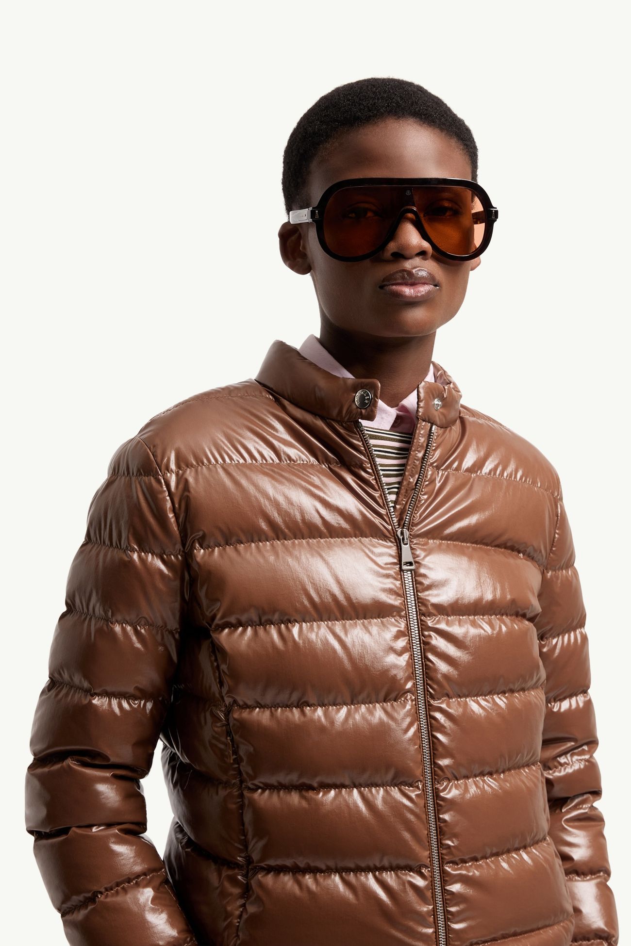 Occhiali da sole pilot Sunsette Gender Neutral Avana Moncler 1