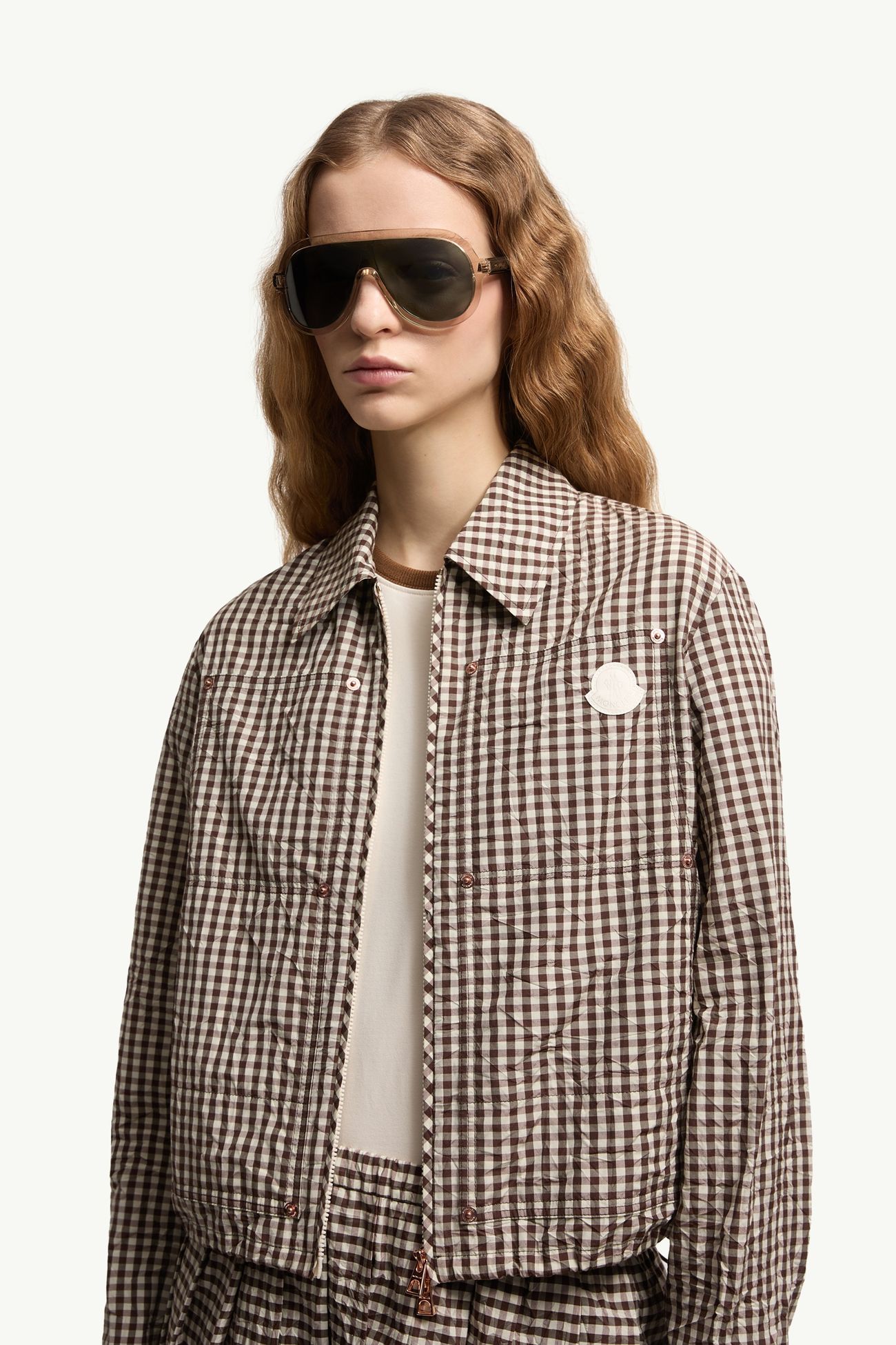 Sunsette Pilotensonnenbrille Genderneutral Transparent Cremefarben Moncler 2