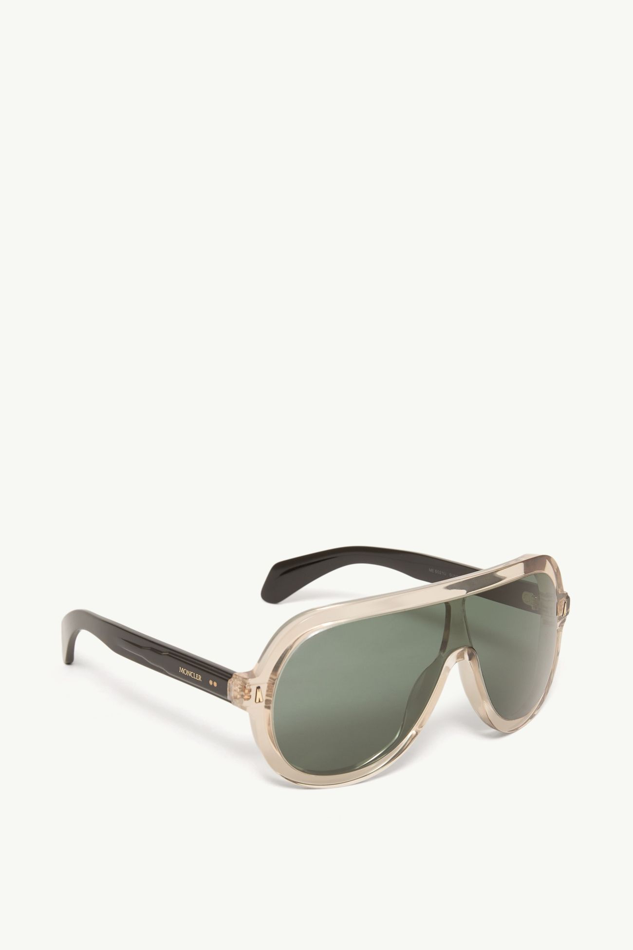 Sunsette Pilotensonnenbrille Genderneutral Transparent Cremefarben Moncler 4