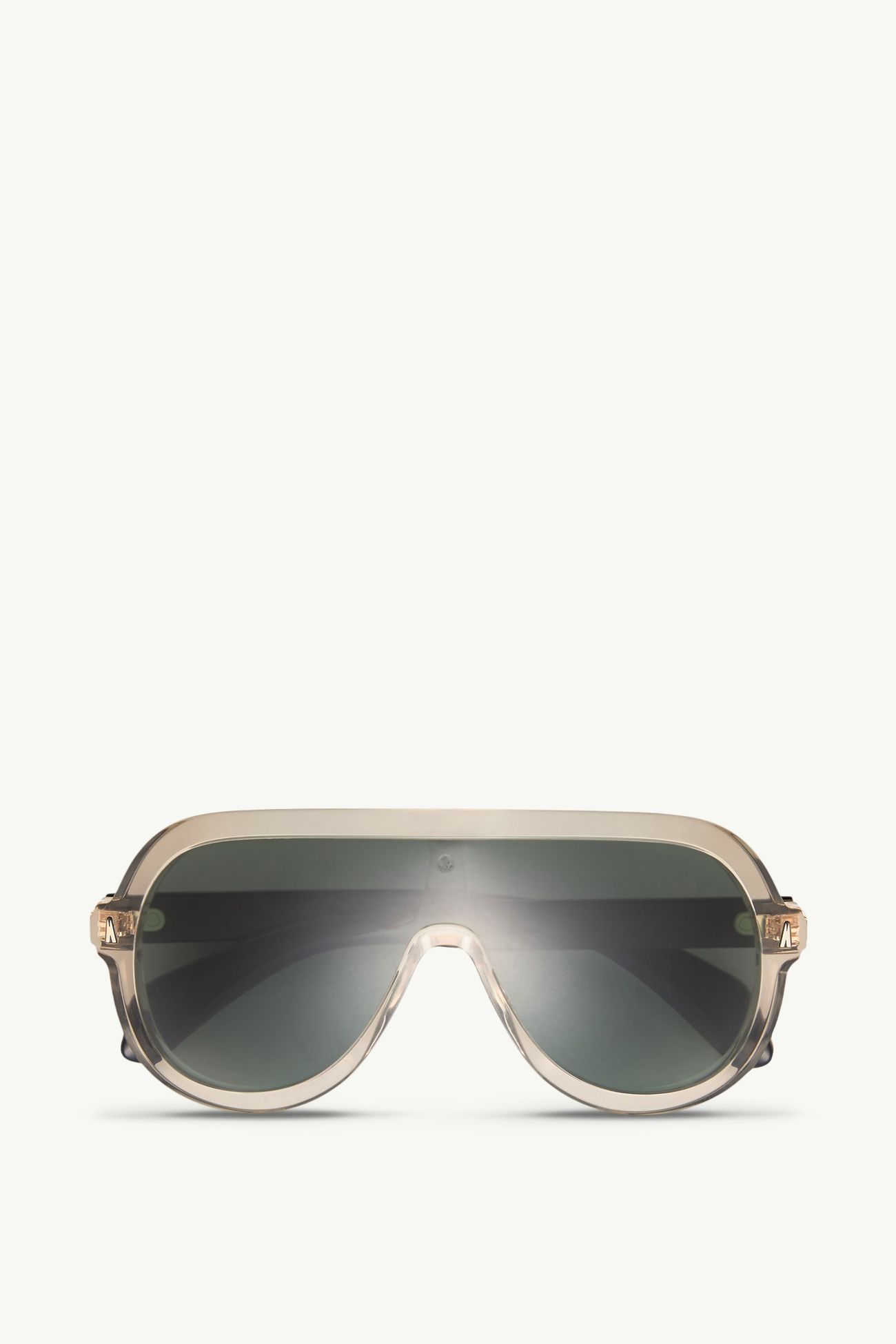 Lunettes de soleil aviateur Sunsette Mixte Blanc Cassé Transparent Brillant Moncler 0