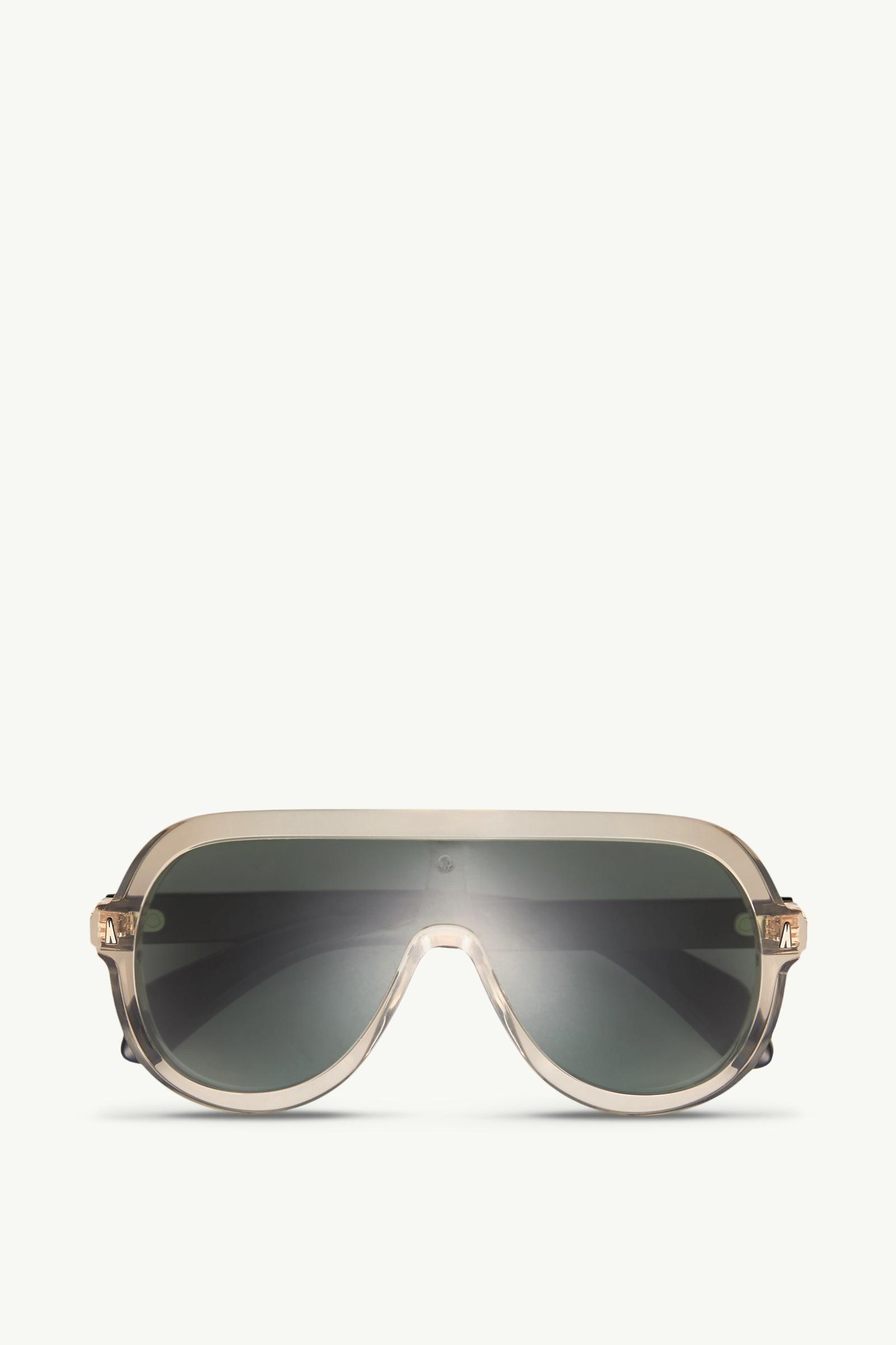 Shiny Transparent Off-white Sunsette Pilot Sunglasses - Sunglasses