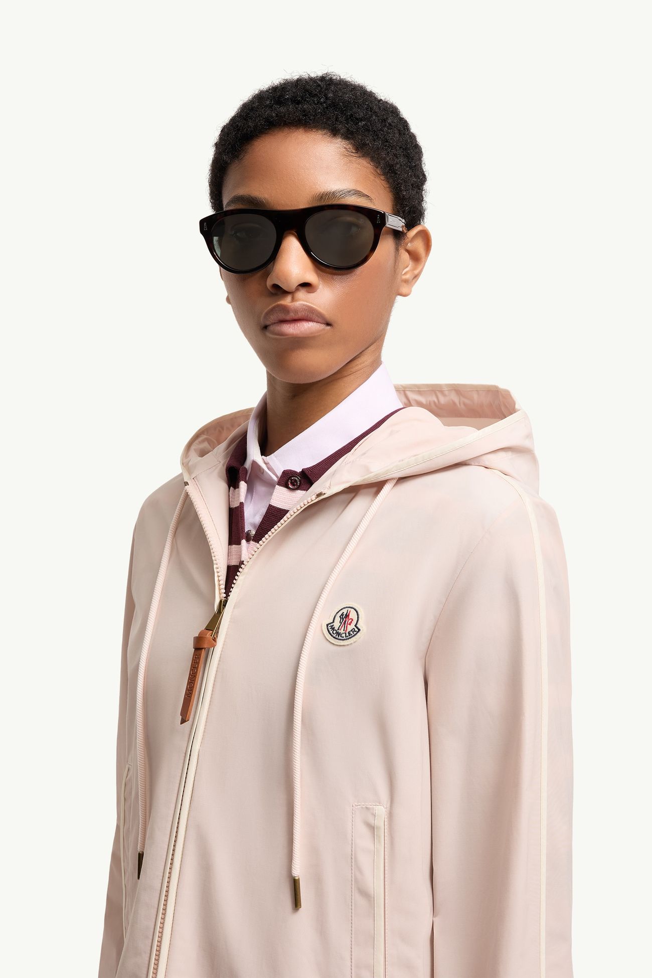 Lunettes de soleil ovales Splash Mixte Noir Brillant Moncler 1