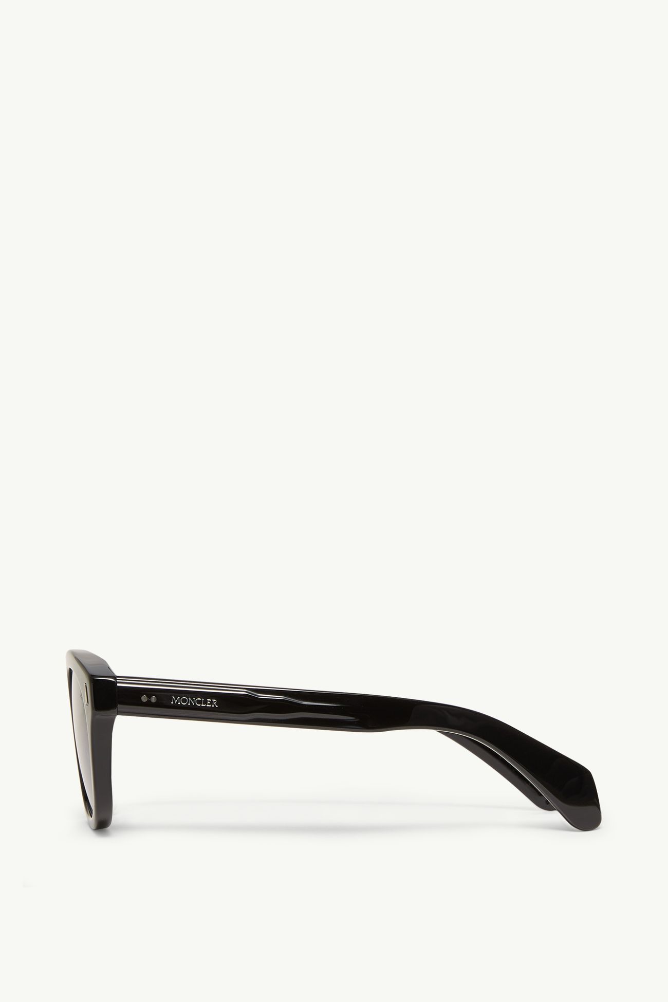 Lunettes de soleil ovales Splash Mixte Noir Brillant Moncler 3