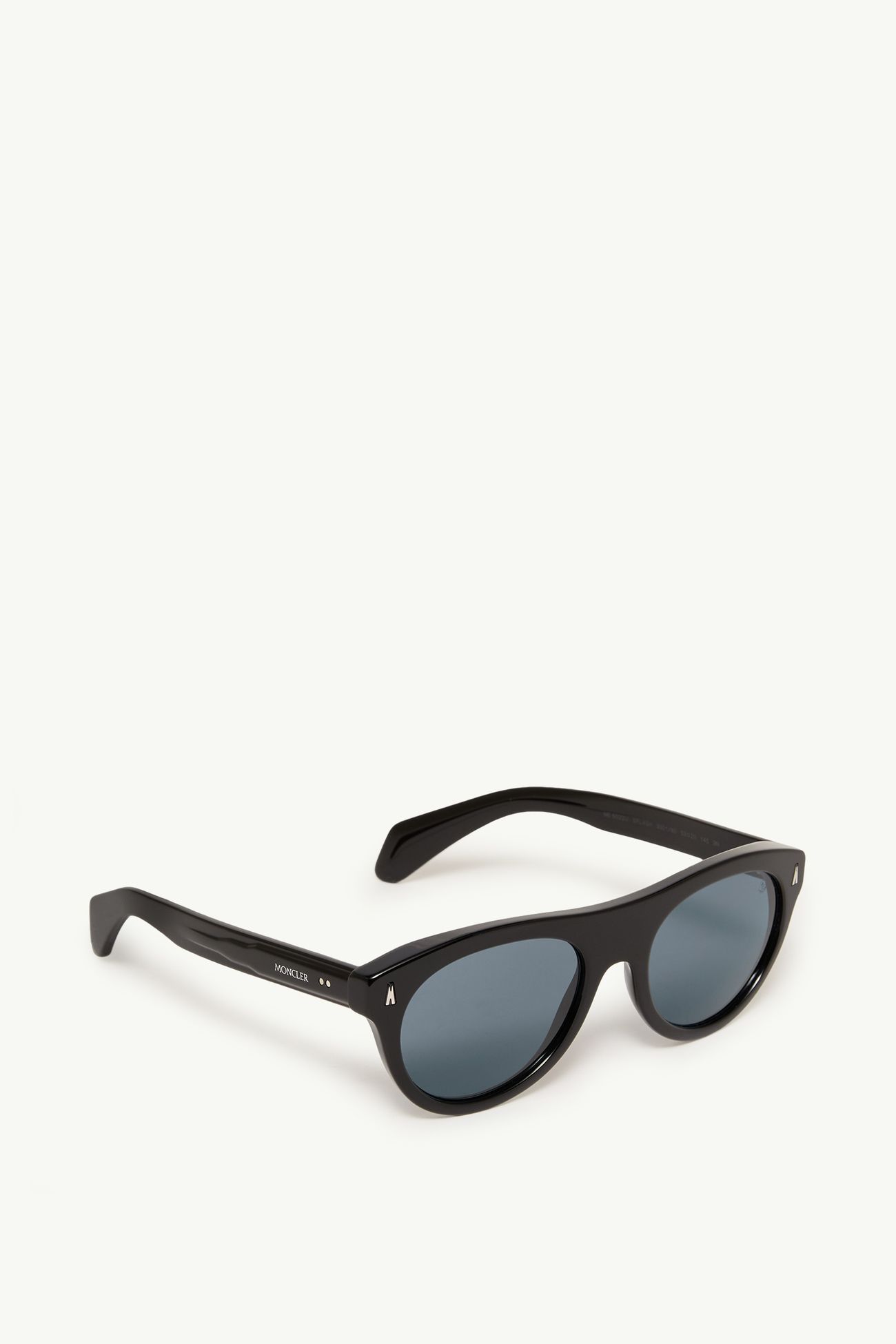 Lunettes de soleil ovales Splash Mixte Noir Brillant Moncler 4