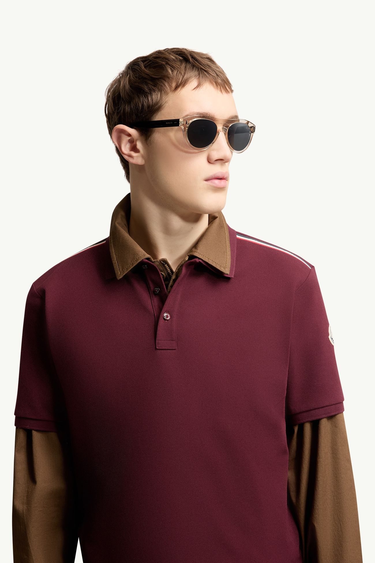 Splash Ovale Sonnenbrille Genderneutral Transparent Cremefarben Moncler 2