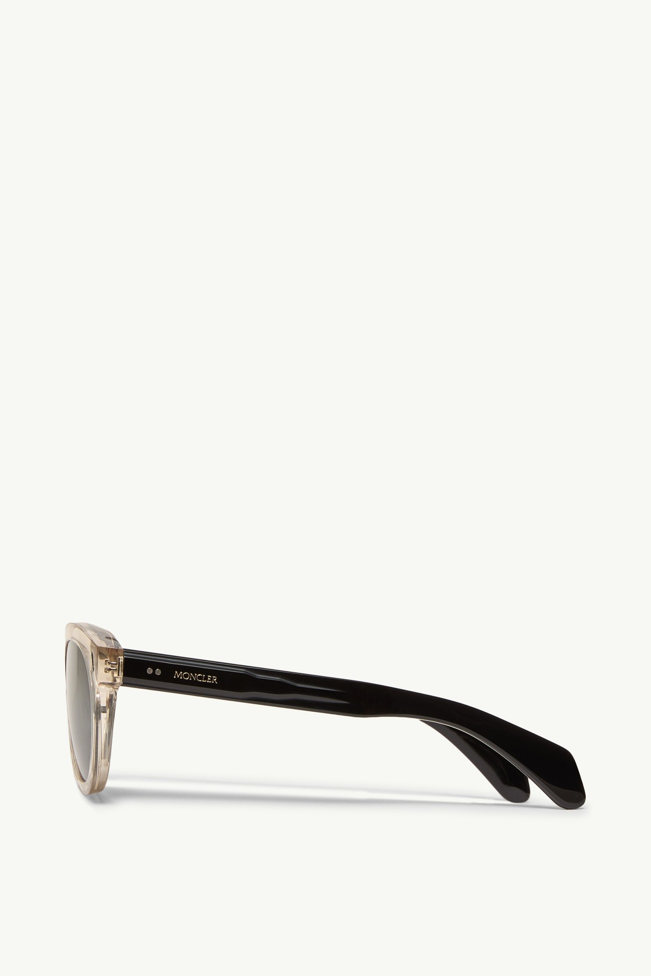 Splash Oval Sunglasses Gender Neutral Shiny Transparent Off-white Moncler 3