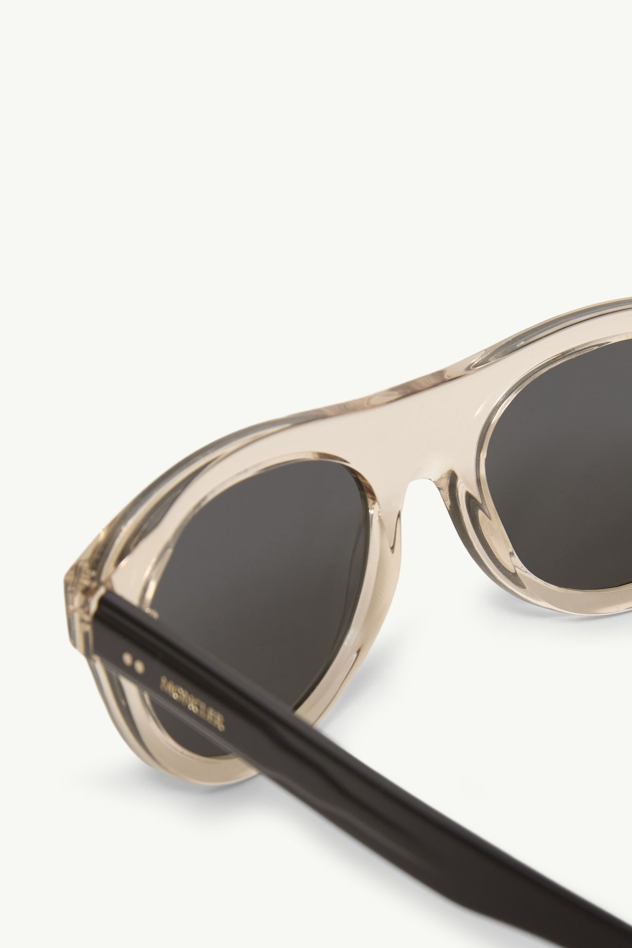 Splash Ovale Sonnenbrille Genderneutral Transparent Cremefarben Moncler 5
