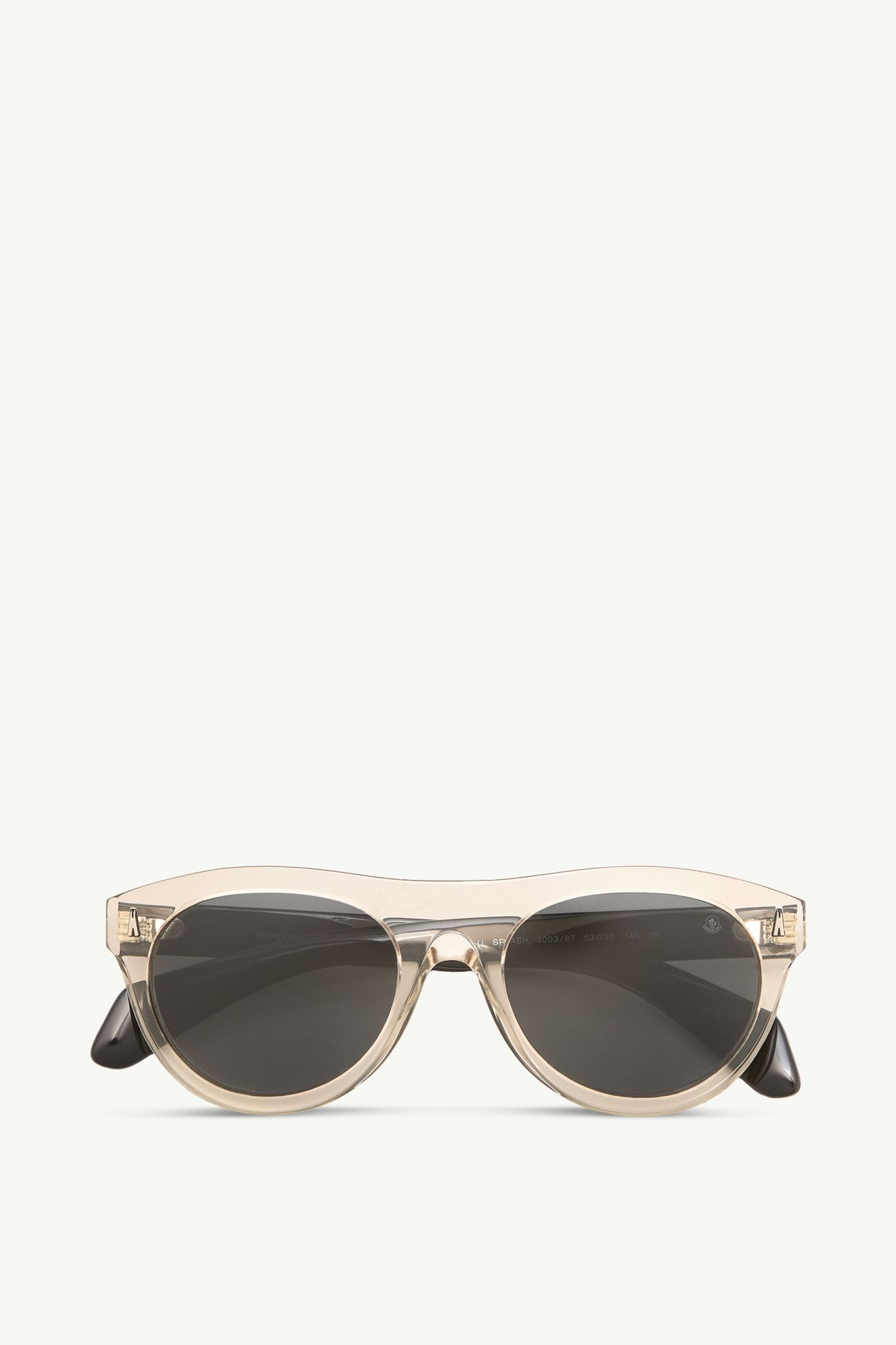 Splash Ovale Sonnenbrille Genderneutral Transparent Cremefarben Moncler 0