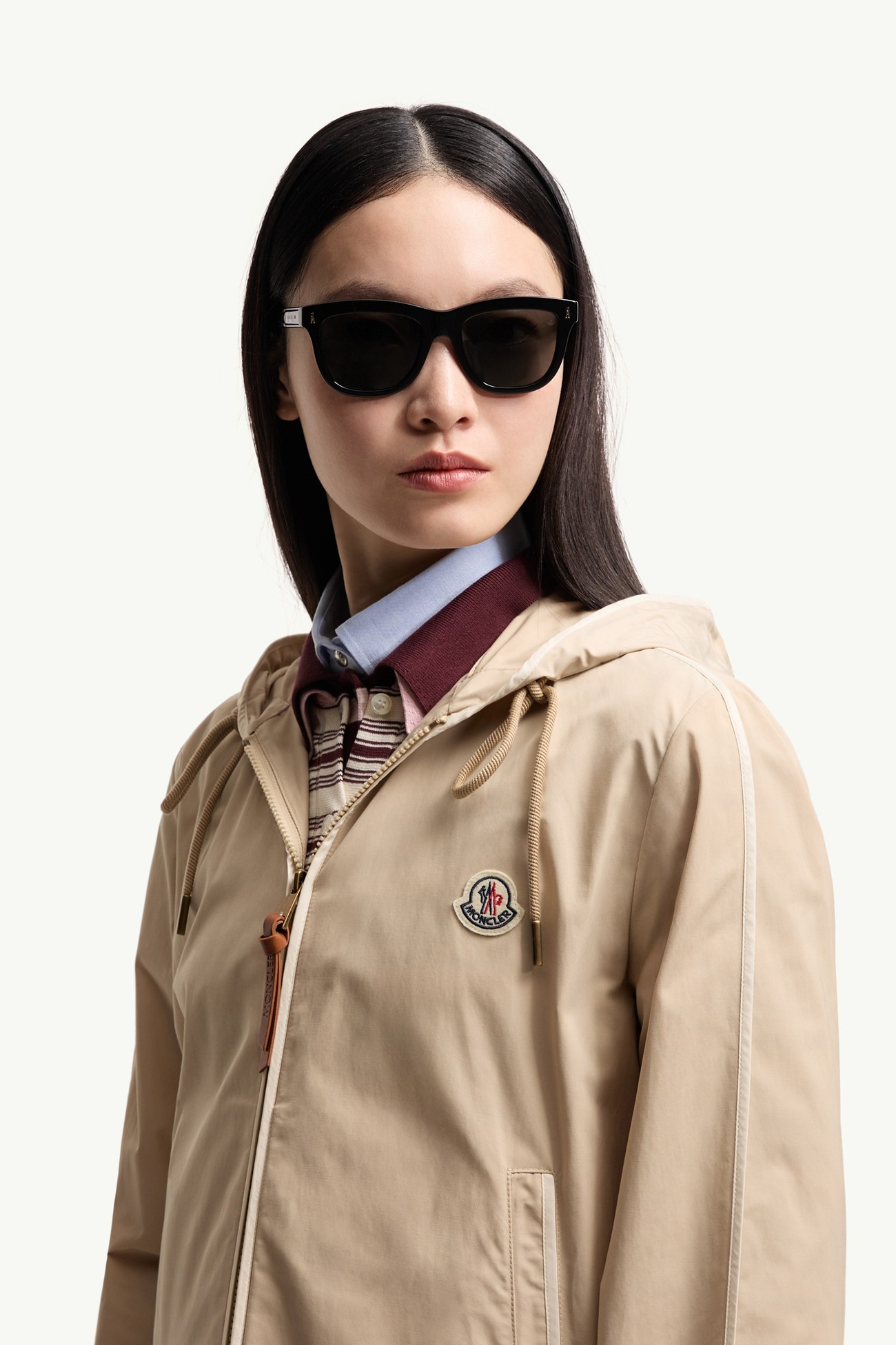 Bronzz 직사각형 선글라스 젠더 뉴트럴 샤이니 블랙 Moncler 2