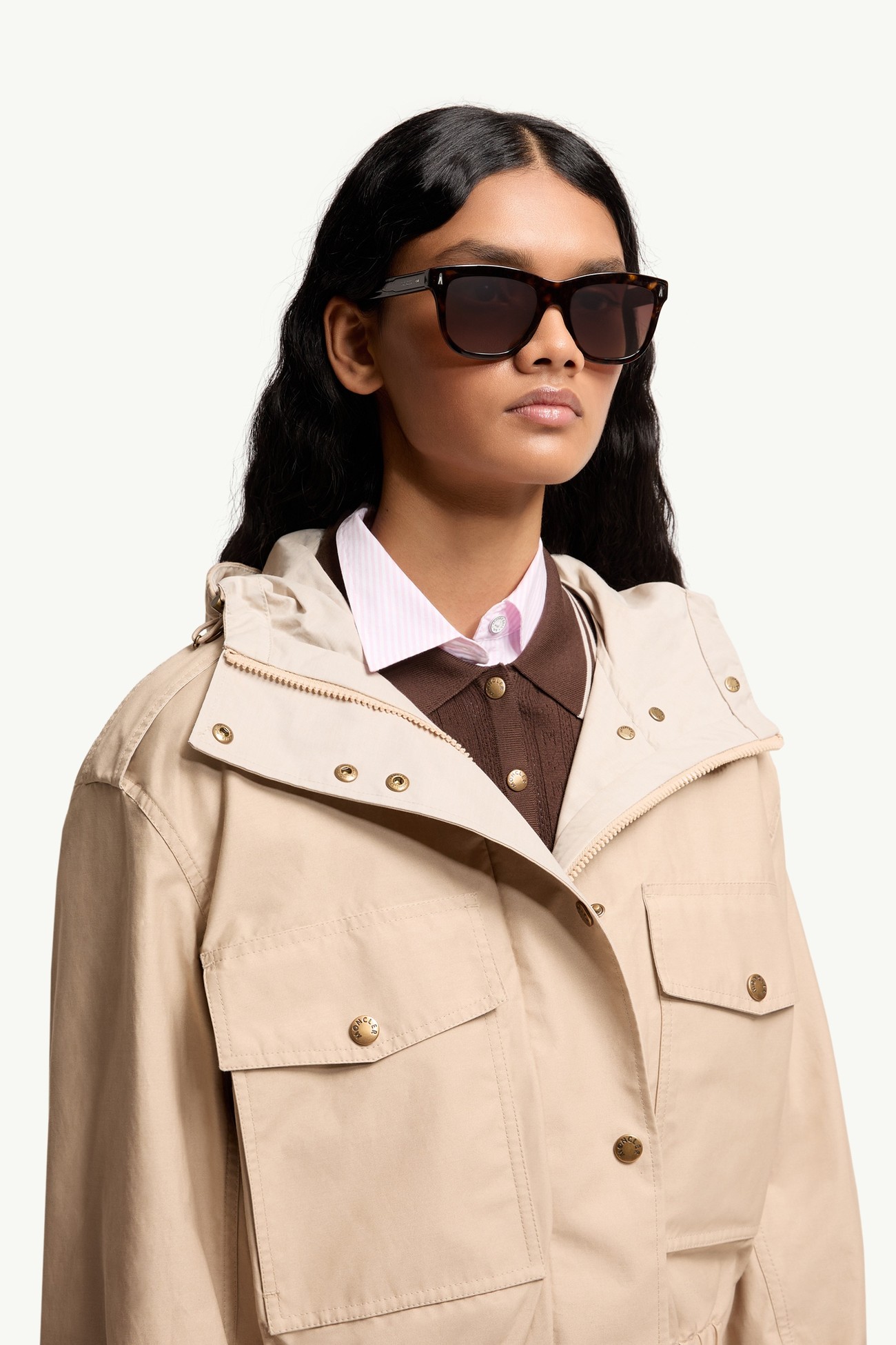 Occhiali da sole rettangolari Bronzz Gender Neutral Avana Moncler 1