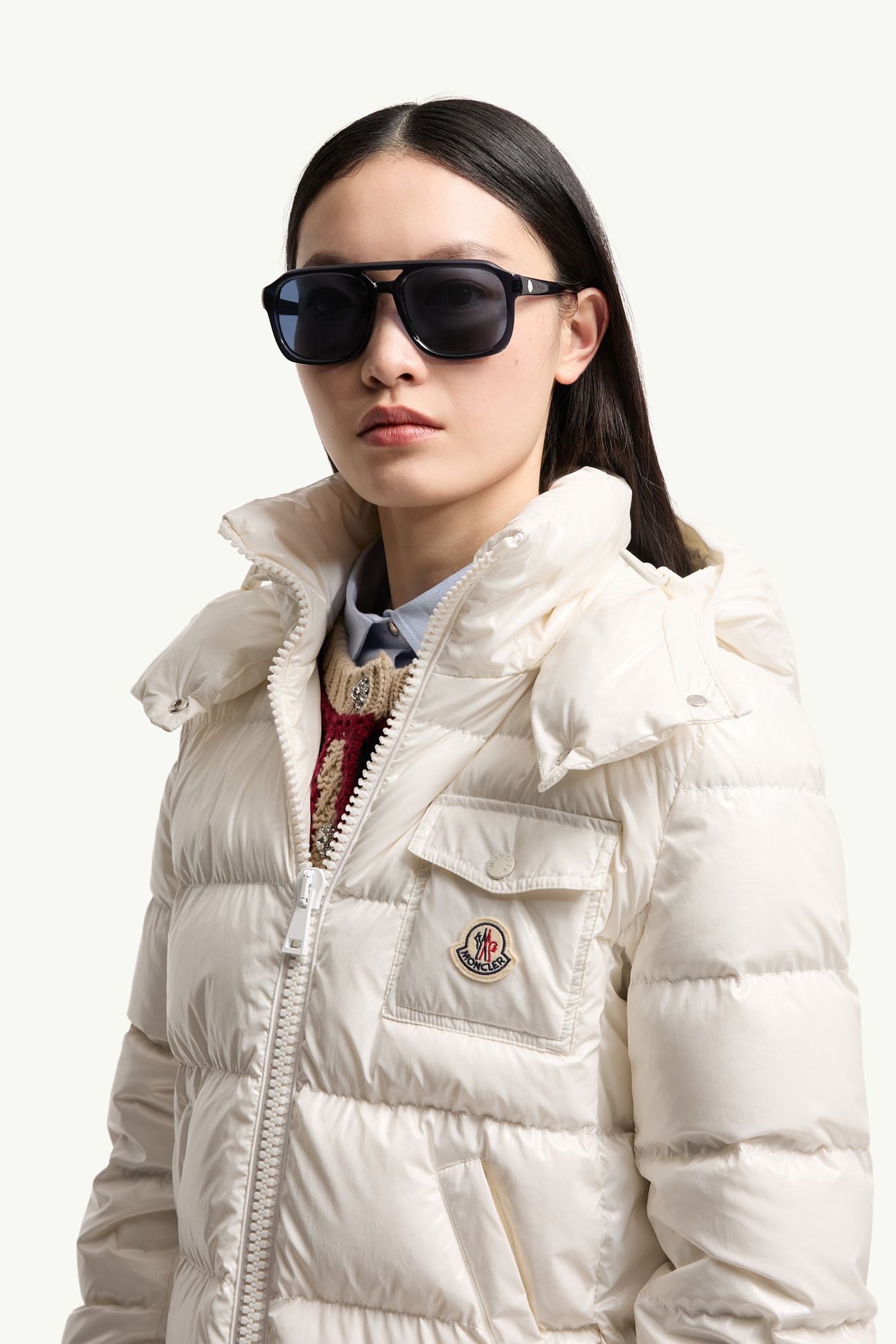 Vantos Rectangular Sunglasses Gender Neutral SHINY DARK BLUE Moncler 2