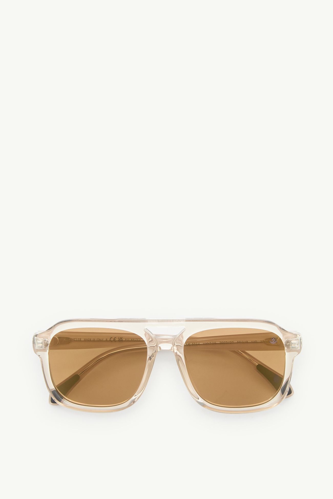 Gafas de sol rectangulares Vantos De Género Neutro Blanco Roto Transparente Brillante Moncler 0