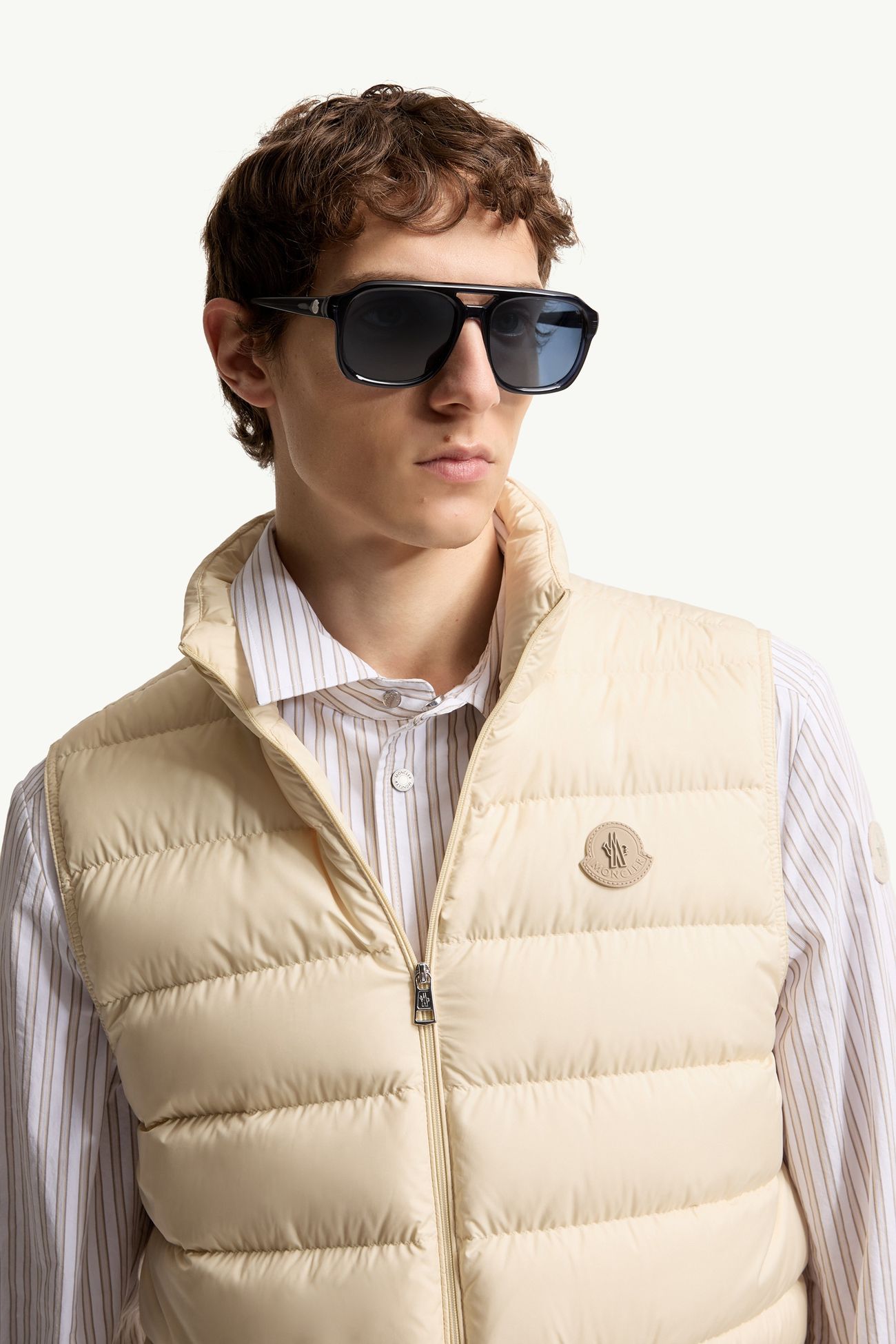 Vantos男女款矩形太阳镜 中性 闪亮深蓝色 Moncler 1