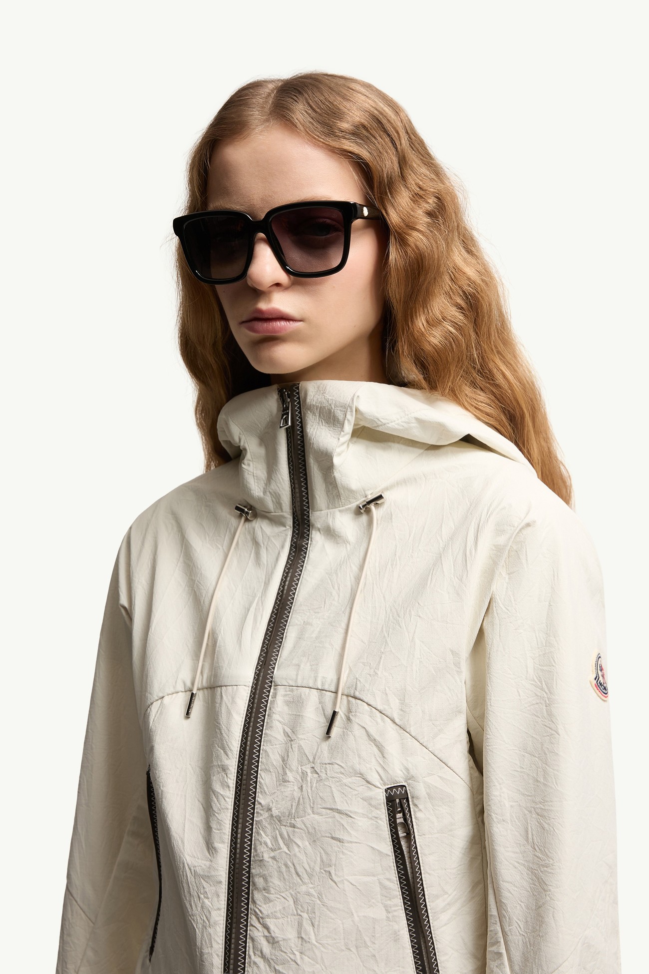 Occhiali da sole rettangolari Clasico Gender Neutral Nero Brillante Moncler 1