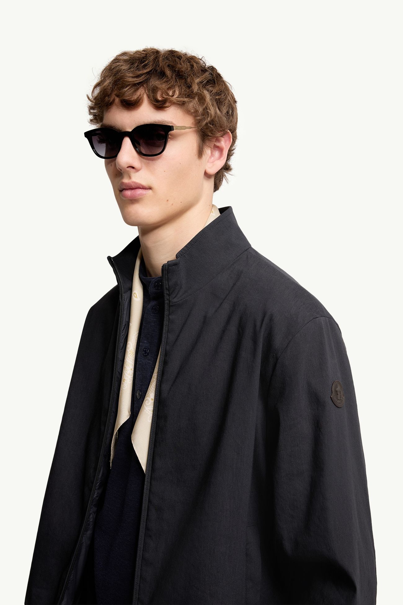 Gafas de sol rectangulares Lentis De Género Neutro Negro Brillante Moncler 1