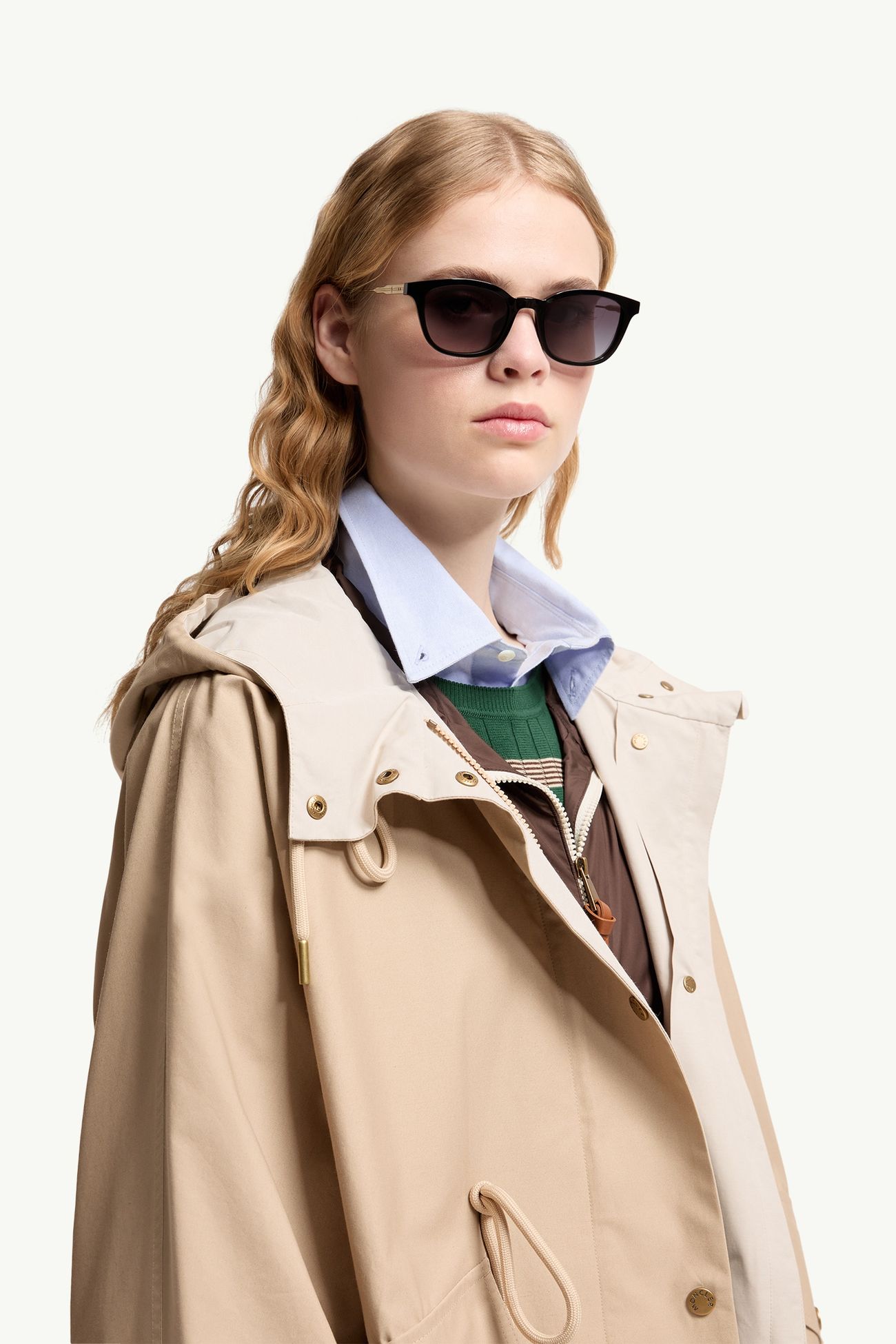 Occhiali da sole rettangolari Lentis Gender Neutral Nero Brillante Moncler 2