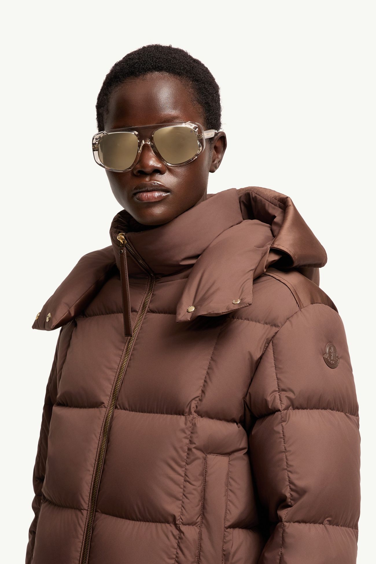 Auron男女款飞行员太阳镜 中性 透明灰色 Moncler 1