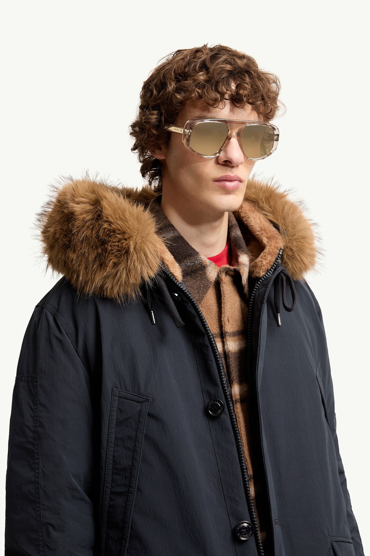 Lunettes de soleil aviateur Auron Mixte Gris Transparent Moncler 2