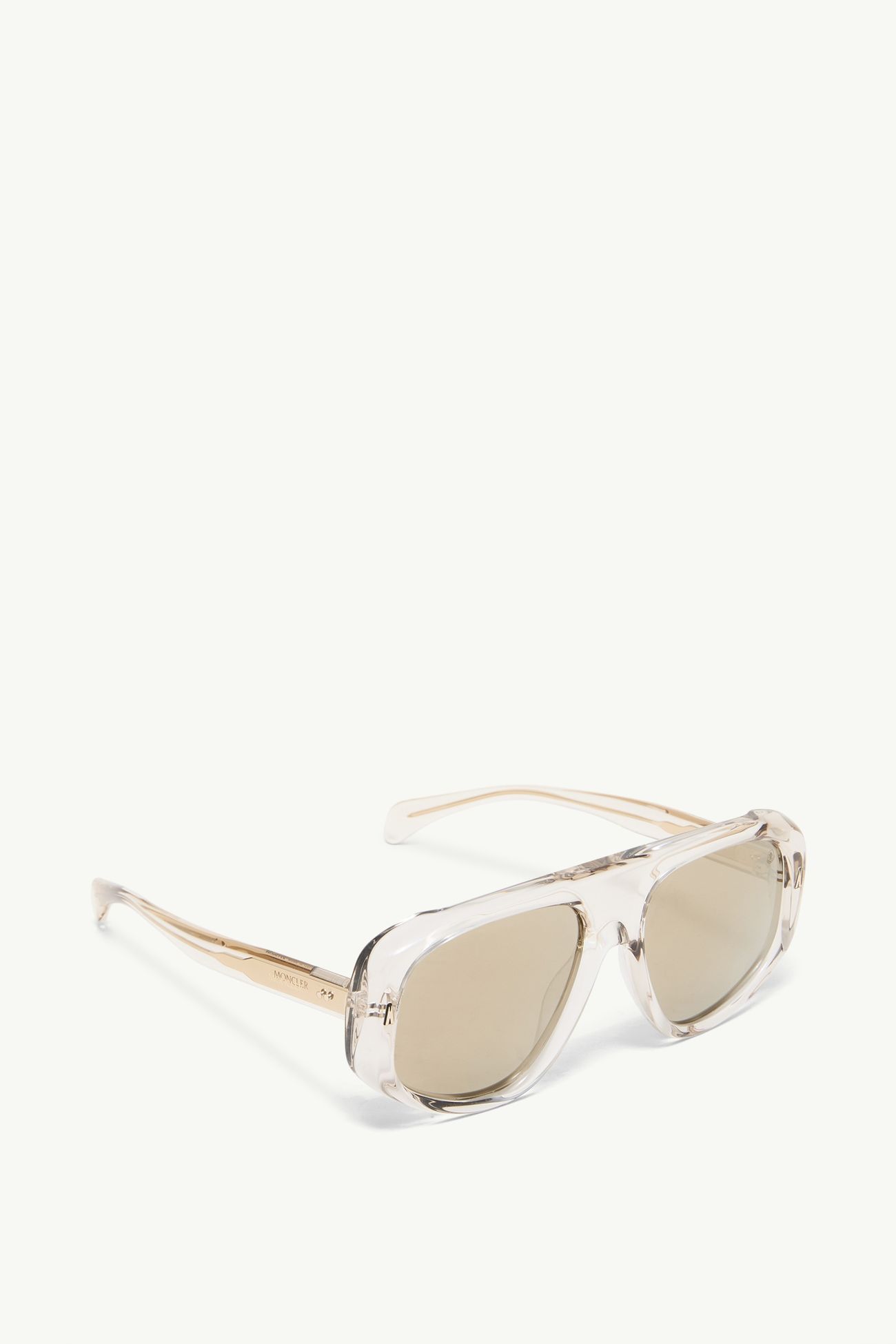 Auron Pilot Sunglasses Gender Neutral Transparent Gray Moncler 4