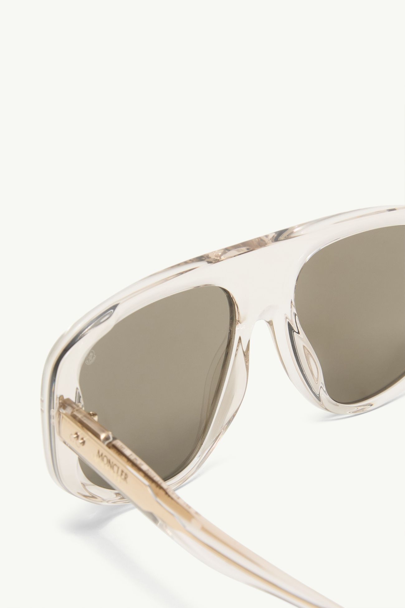 Auron Pilot Sunglasses Gender Neutral Transparent Gray Moncler 5