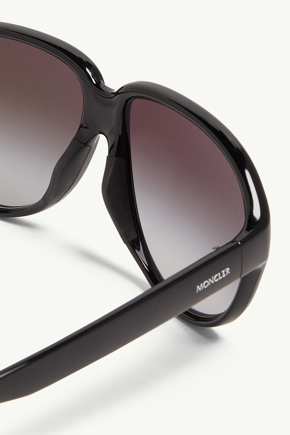 Halcyonne Pilot Sunglasses Gender Neutral Shiny Black Moncler 4