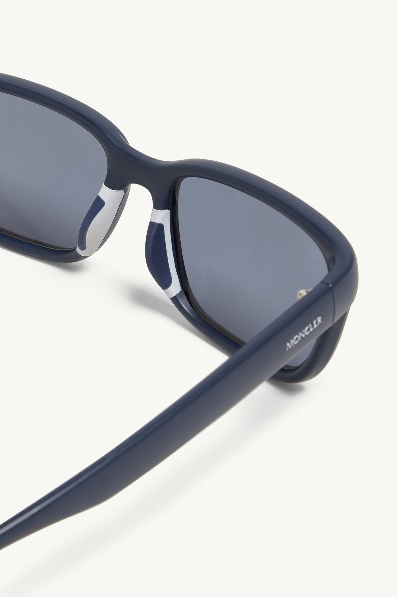 Occhiali da sole rettangolari Slicka Gender Neutral Blu Opaco Moncler 4