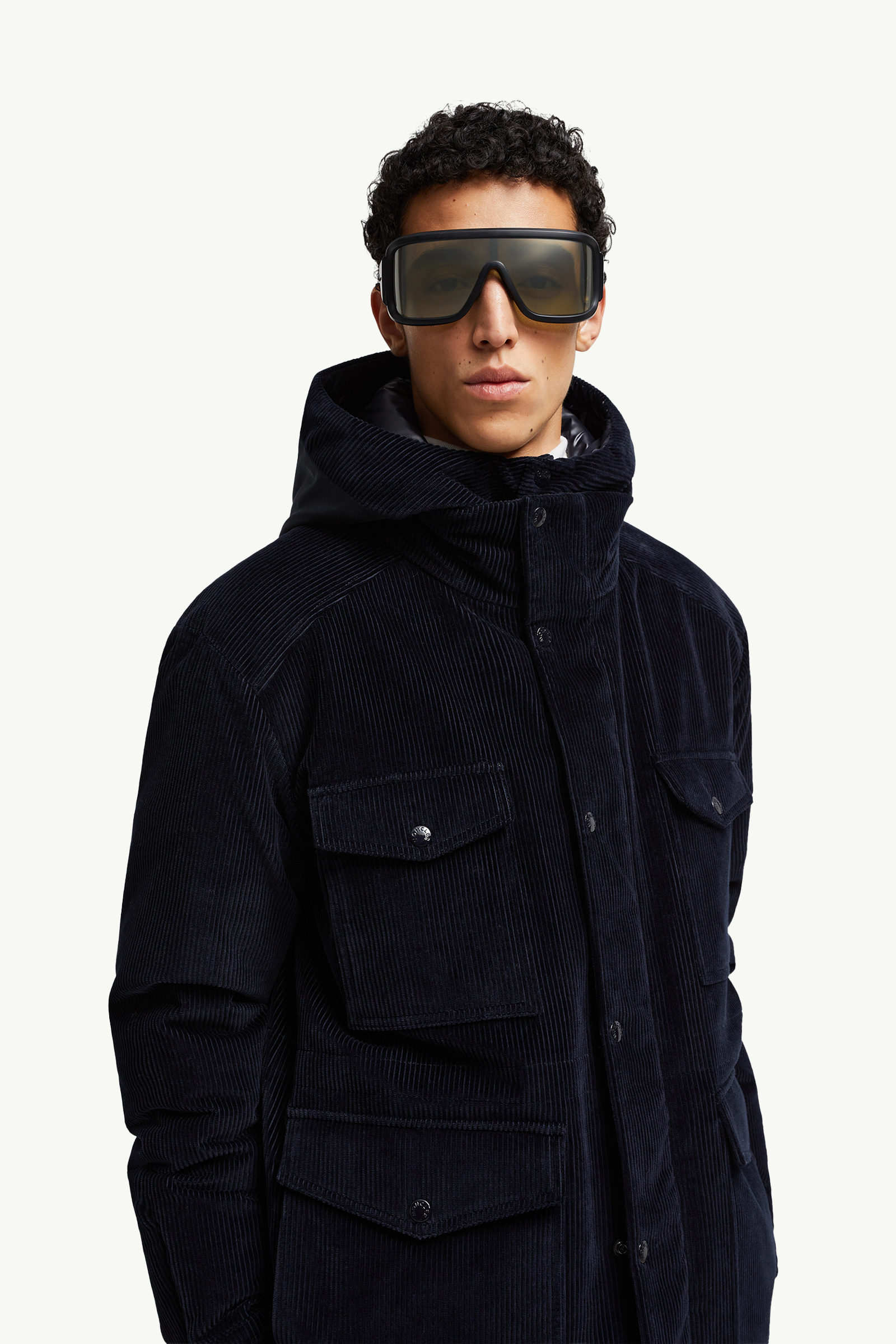 Snowseeker Rectangular Sunglasses Gender Neutral Matte Black Moncler 1